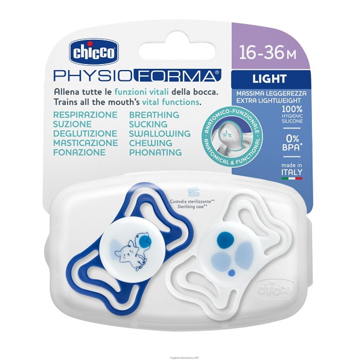 Cerca Prezzi di chicco succhietto light azzurro silicone 16-36m 2 pezzi e acquista online