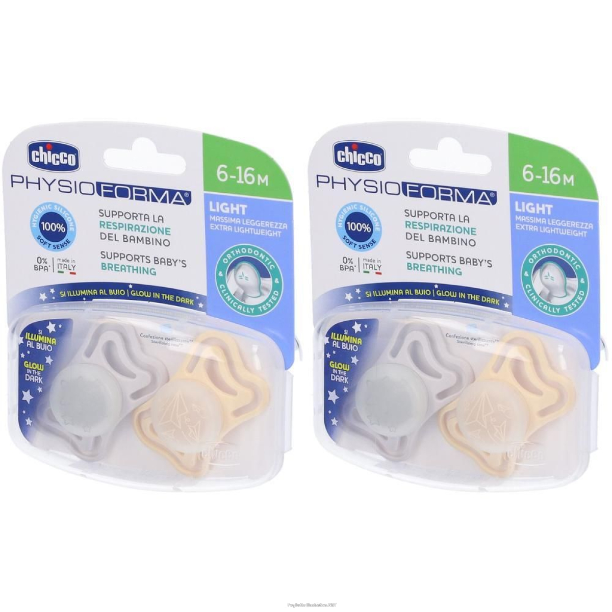 Cerca Prezzi di chicco succhietto light lumi silicone 6-16m 2x1 st e acquista online