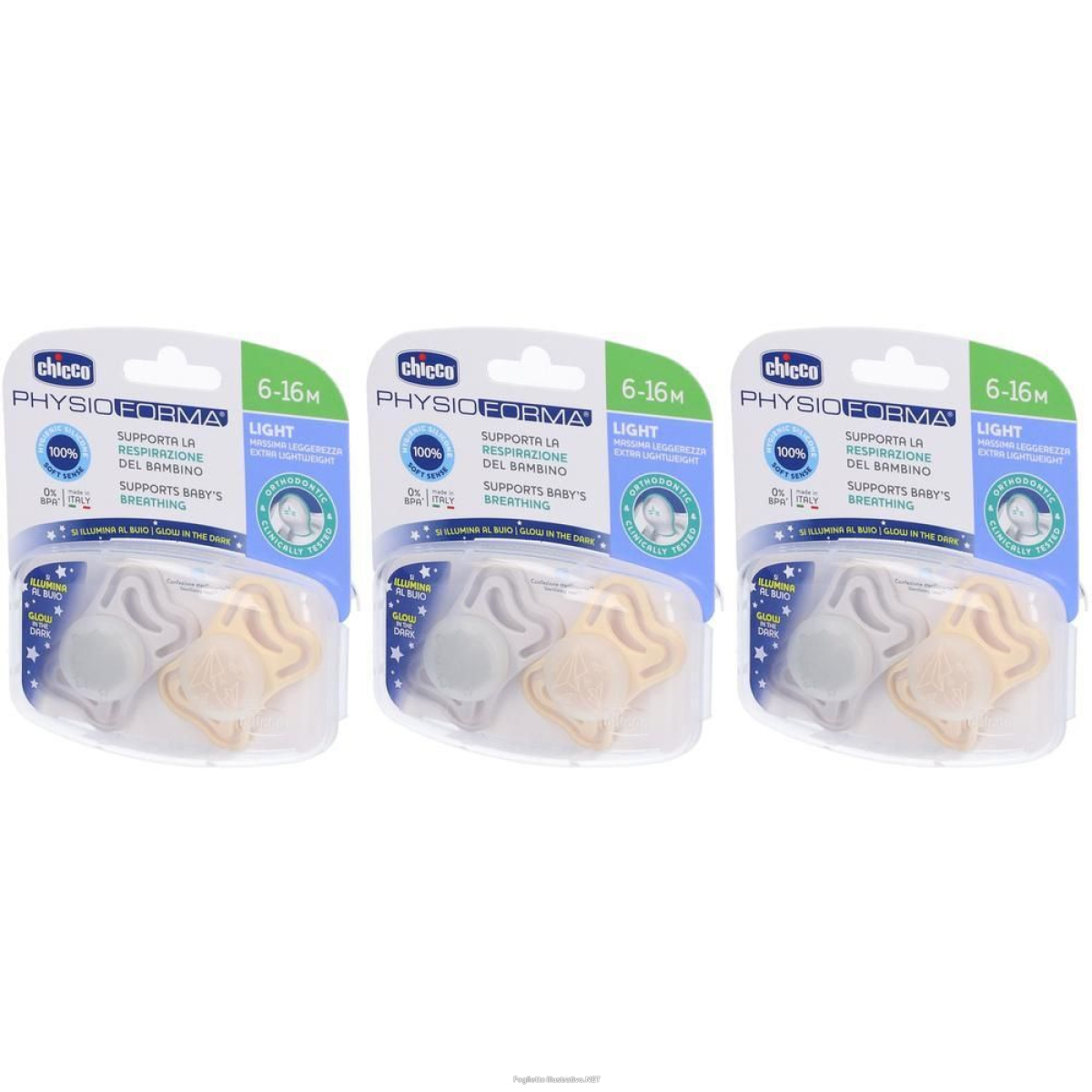 Cerca Prezzi di chicco succhietto light lumi silicone 6-16m 3x1 st e acquista online