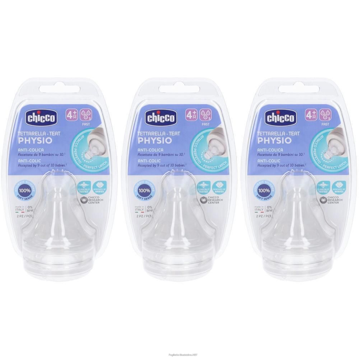 Cerca Prezzi di chicco tettarella perfect 5 in silicone 4+ mesi 3x1 st e acquista online