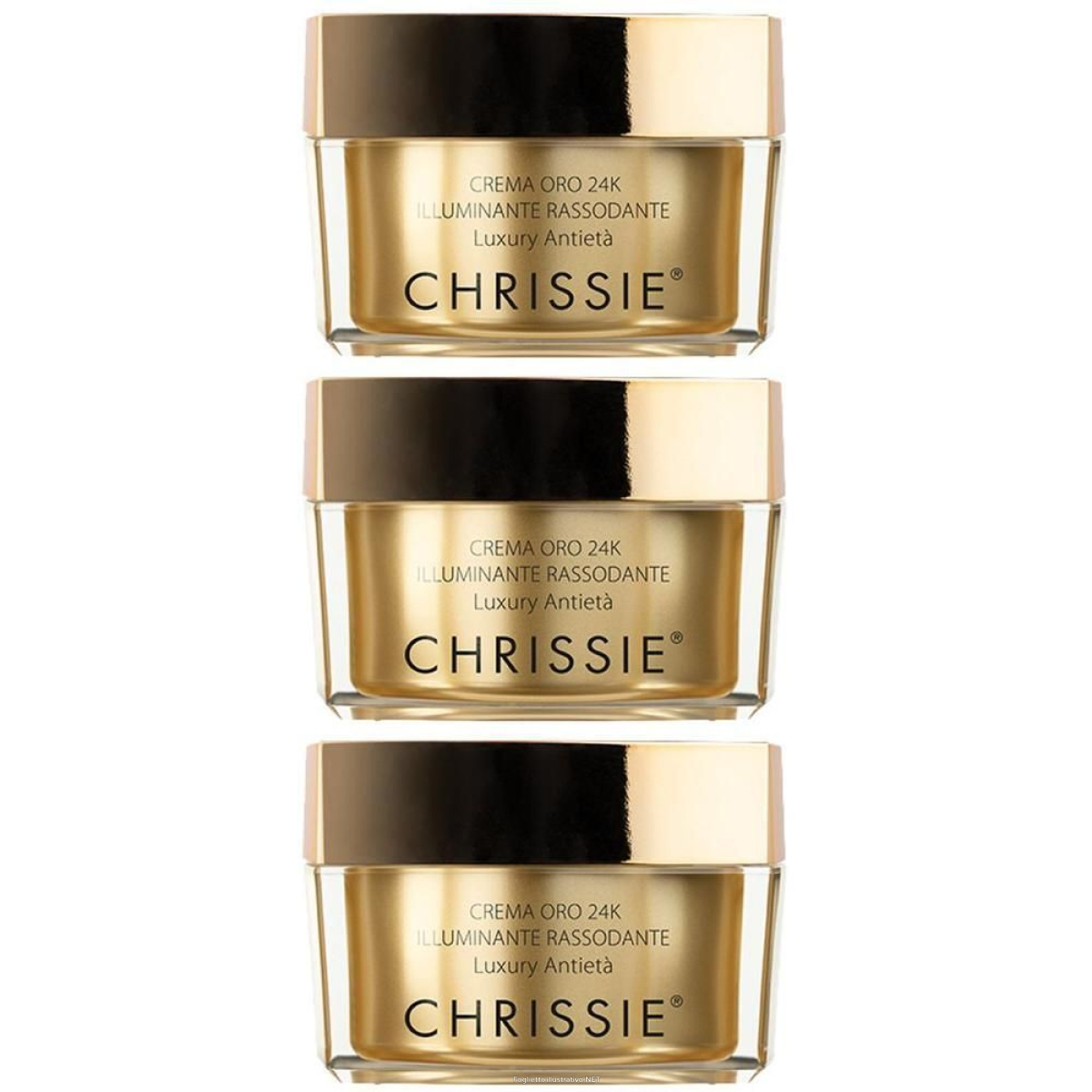 Cerca Prezzi di chrissie crema oro 24k illuminante rassodante 3x50 ml e acquista online