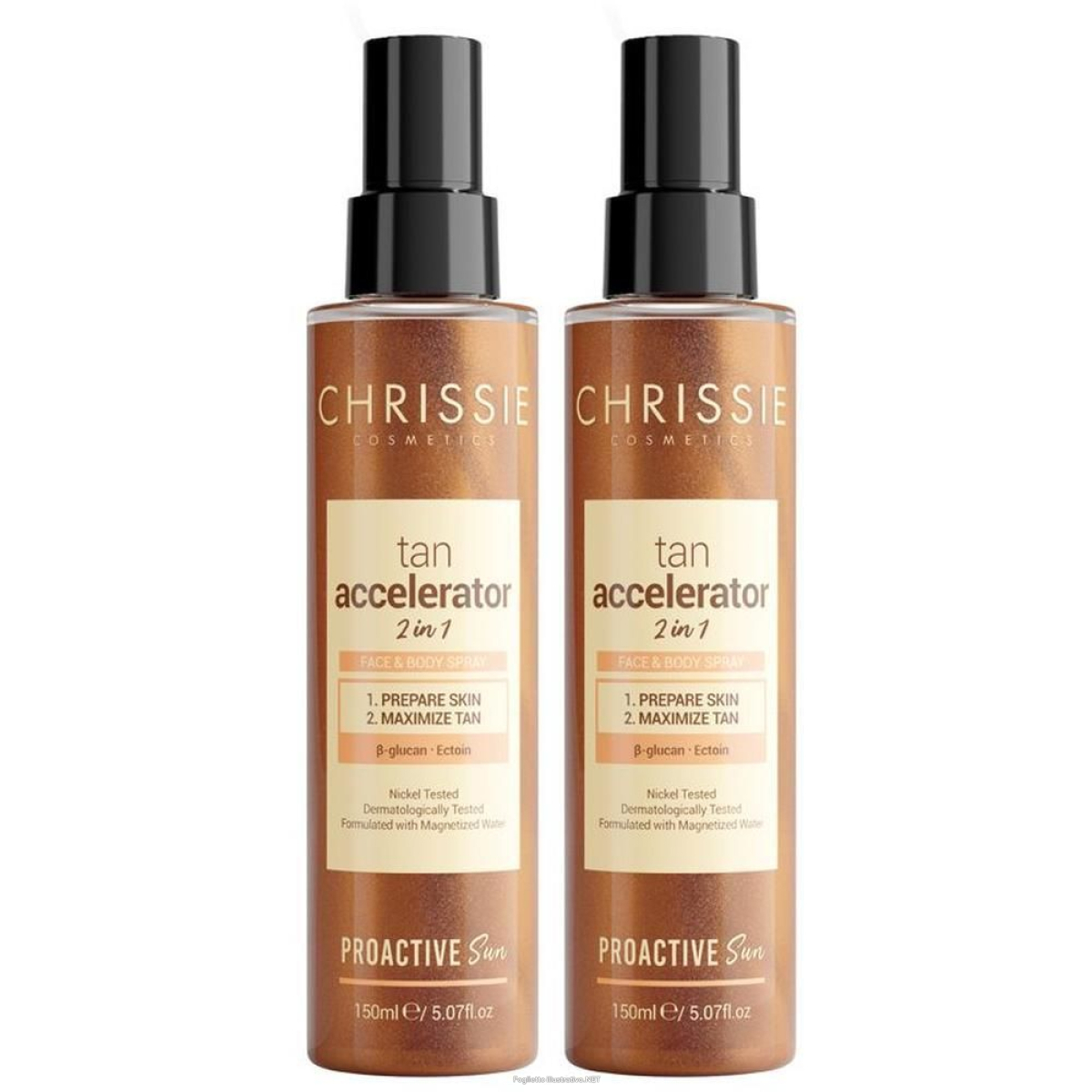Cerca Prezzi di chrissie proactive sun tan accellerator 2 in 1 2x150 ml spray e acquista online