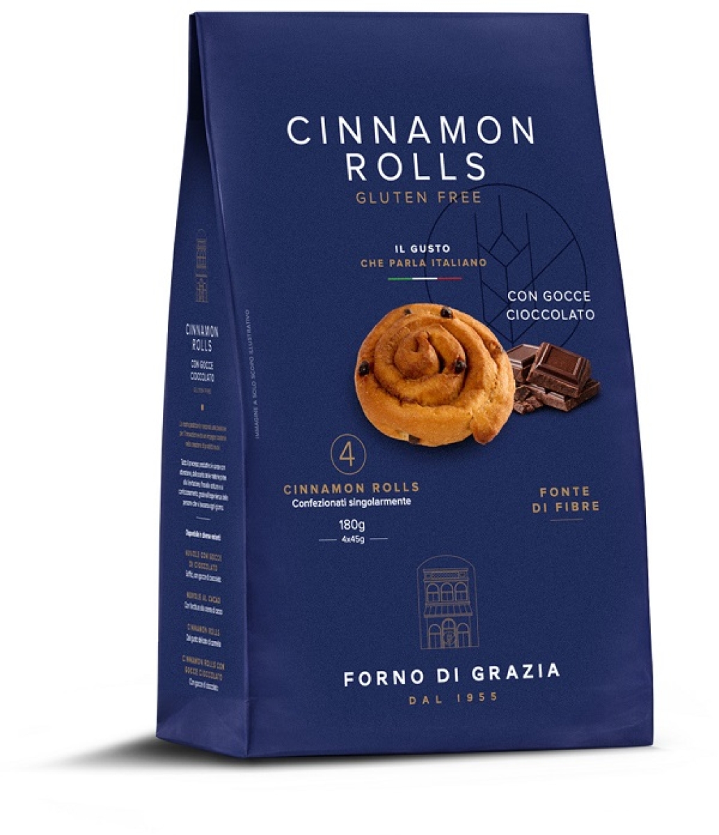 Cerca Prezzi di Cinnamon rolls con gocce di cioccolato forno di grazia pasticceria senza glutine 4 pezzi 45g e acquista online