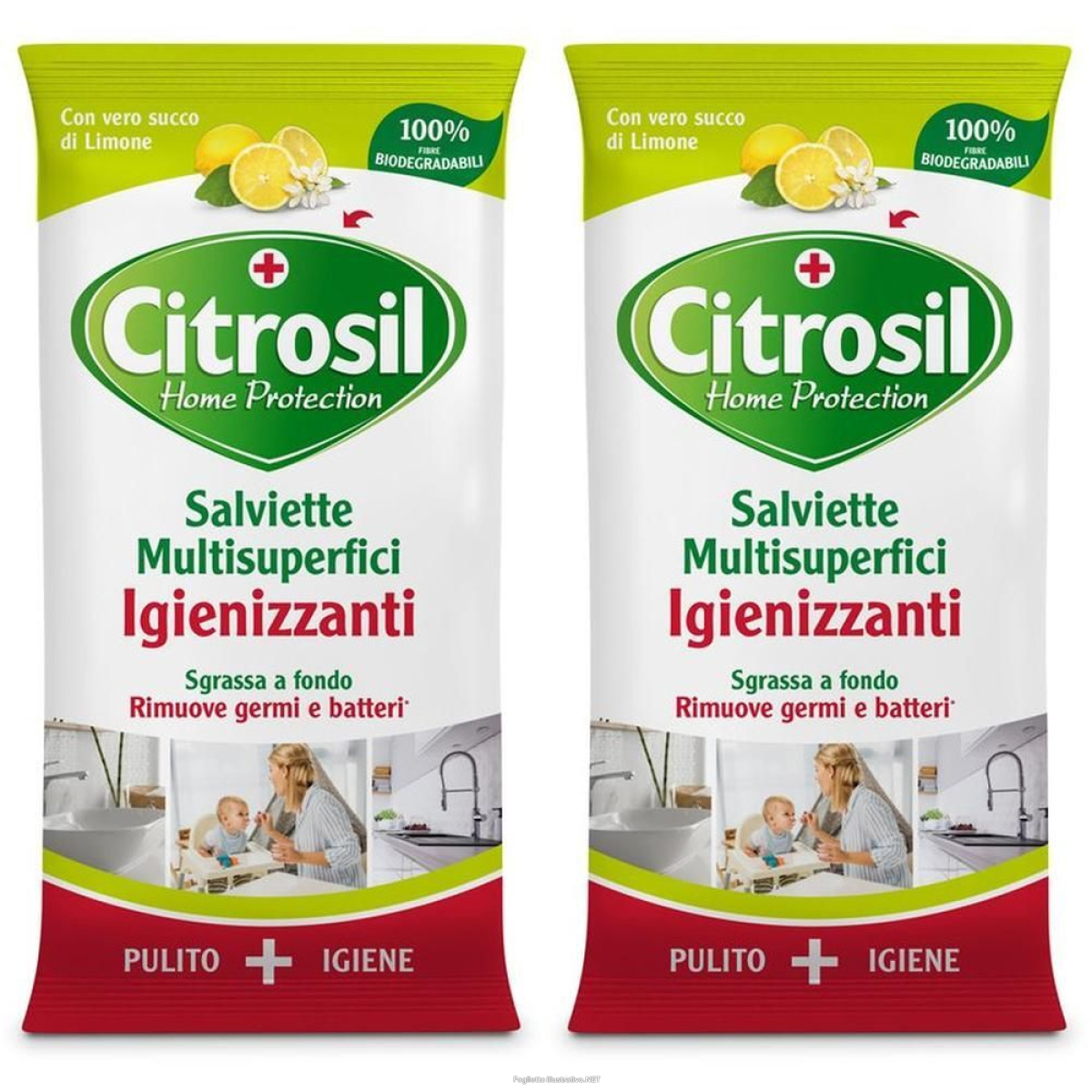 Cerca Prezzi di citrosil salviette igienizzanti limone 2x40 pz e acquista online
