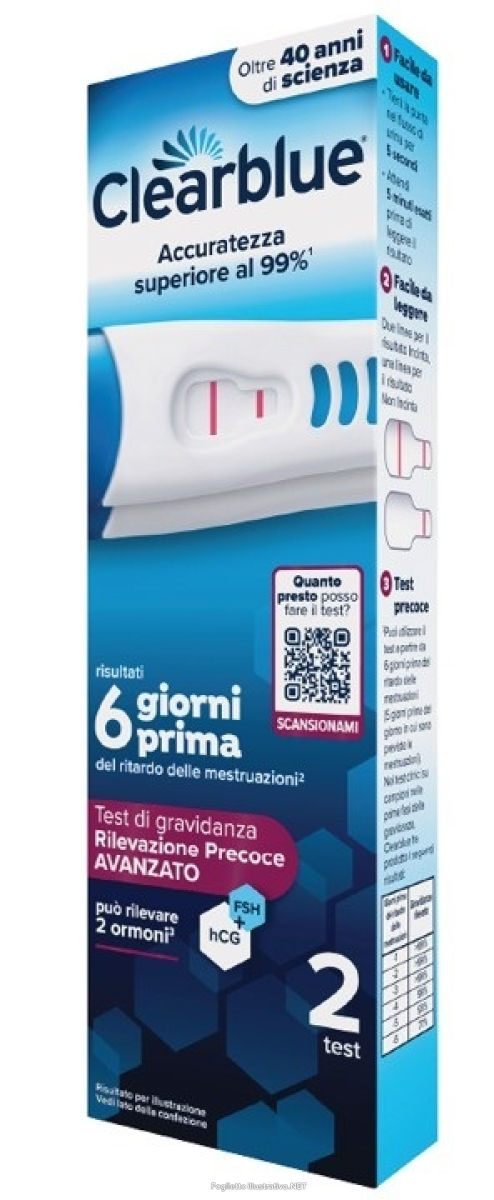 Cerca Prezzi di clearblue test gravidanza rilevazione precoce avanzato 2 pezzi e acquista online