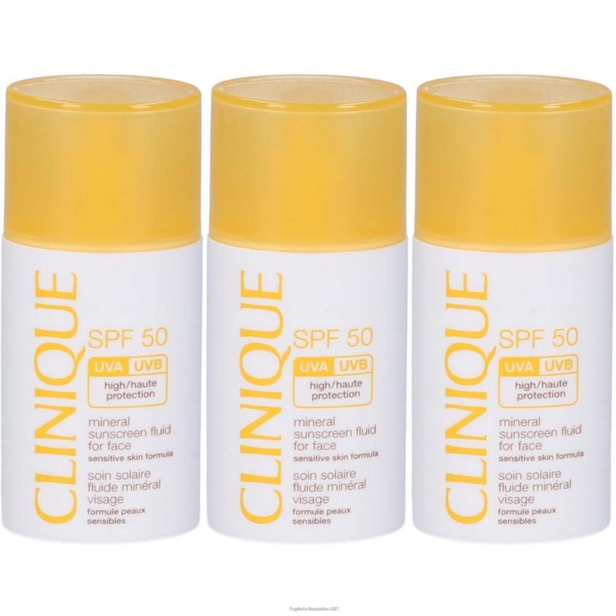 Cerca Prezzi di clinique sun™ sun care mineral face fluido spf50 3x30 ml e acquista online