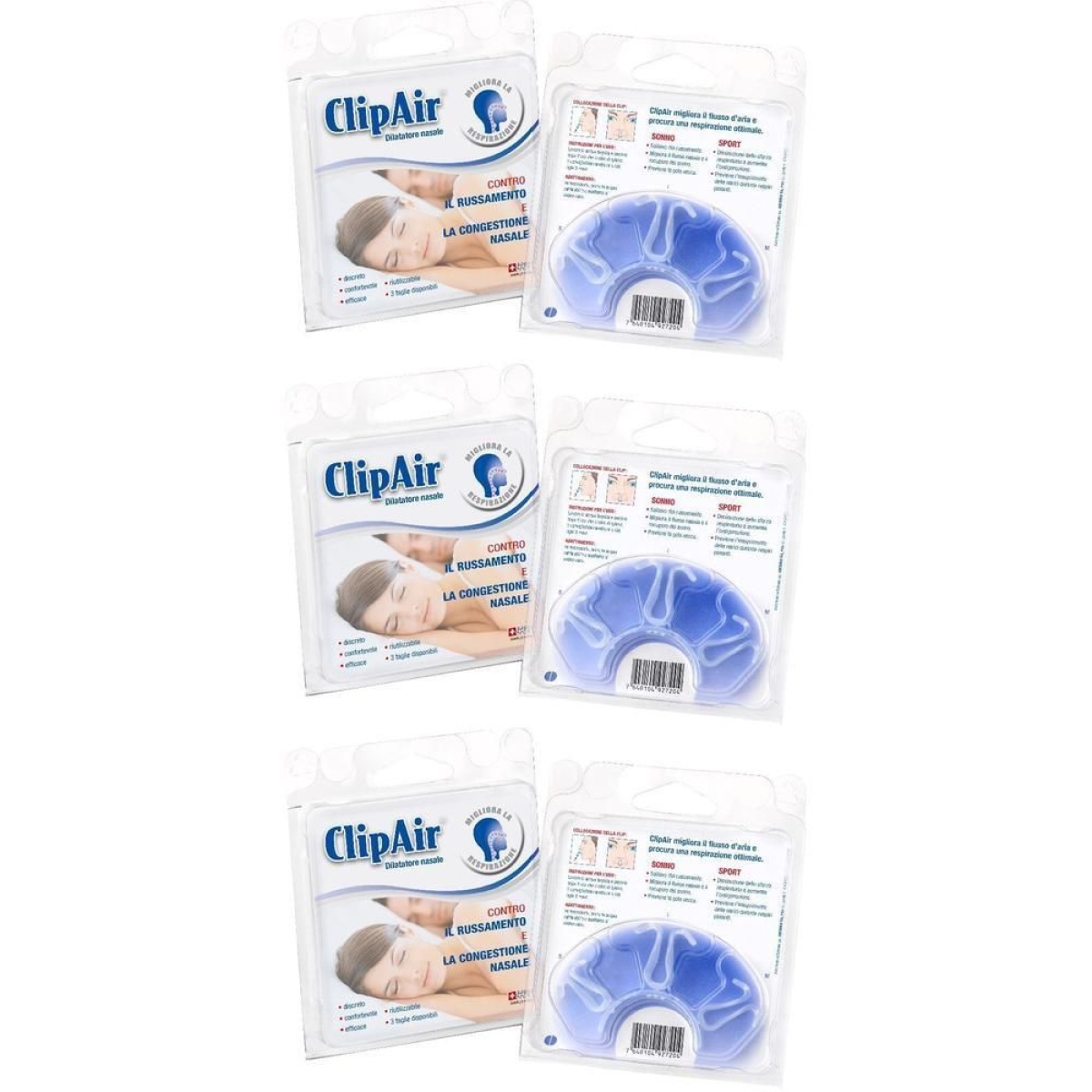 Cerca Prezzi di clip air dilatatore nasale 3 pezzi piccolo + medio grande 3x3 st e acquista online