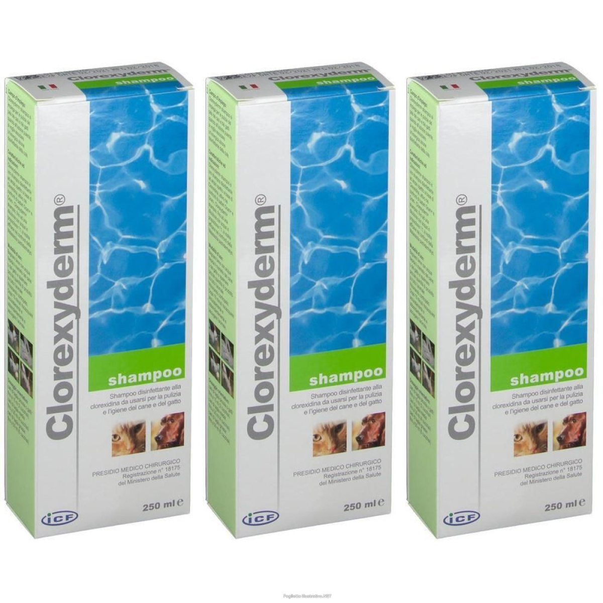 Cerca Prezzi di clorexyderm® shampoo 3x250 ml e acquista online