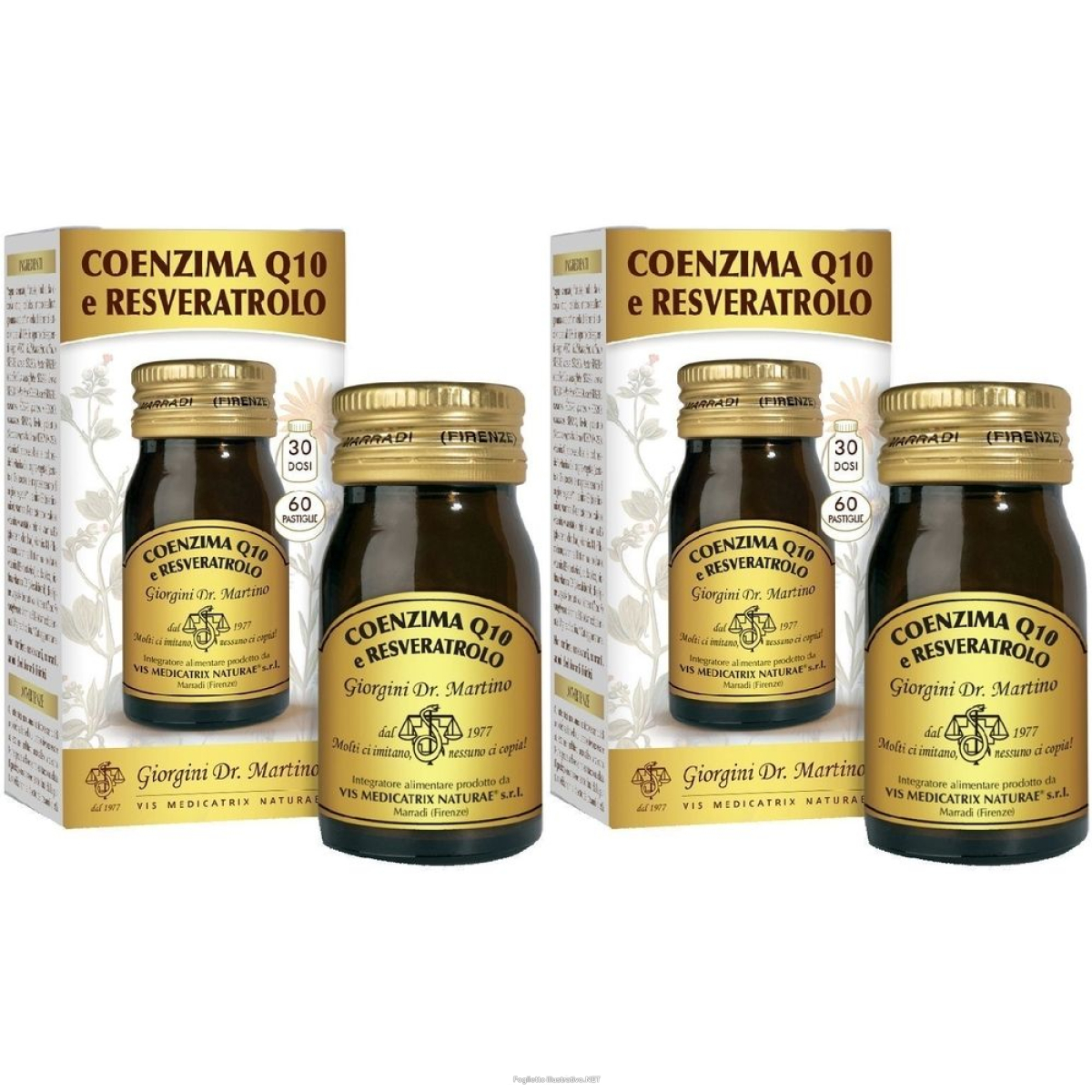 Cerca Prezzi di coenzima q10 e resveratrolo set da 2 2x60 pz pastiglie e acquista online
