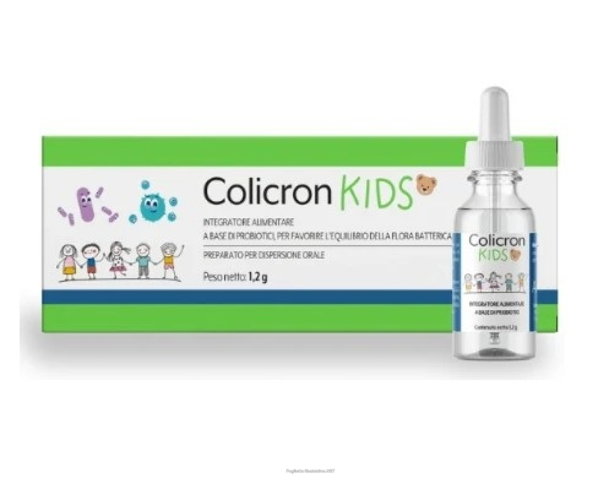 Cerca Prezzi di colicron kids integratore di probiotici per l'equilibrio della flora batterica intestinale polvere da disperdere 1,2 grammi e acquista online