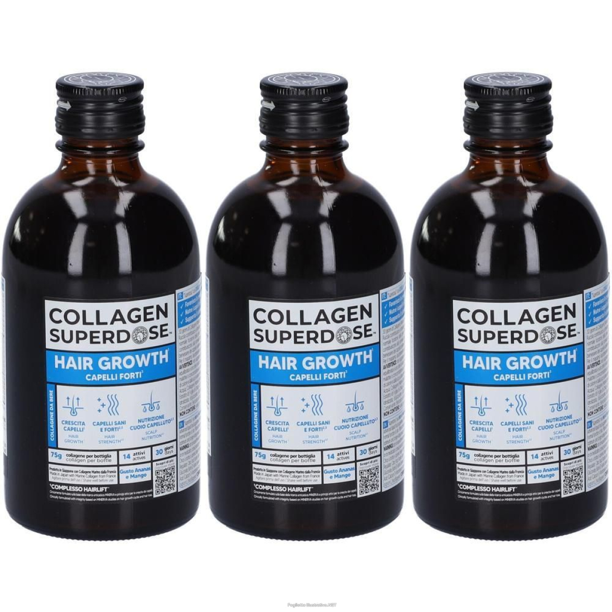 Cerca Prezzi di collagen superdose hair growth collagene liquido 3x300 ml soluzione or e acquista online