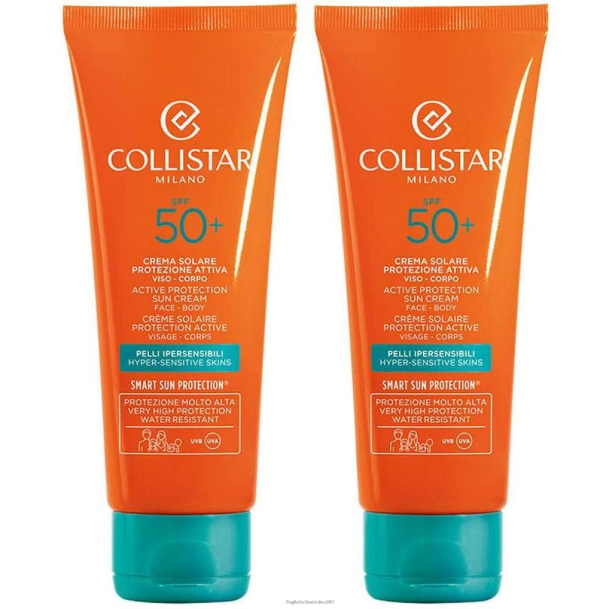 Cerca Prezzi di collistar crema solare protezione attiva viso-corpo spf 50+ 2x100 ml c e acquista online