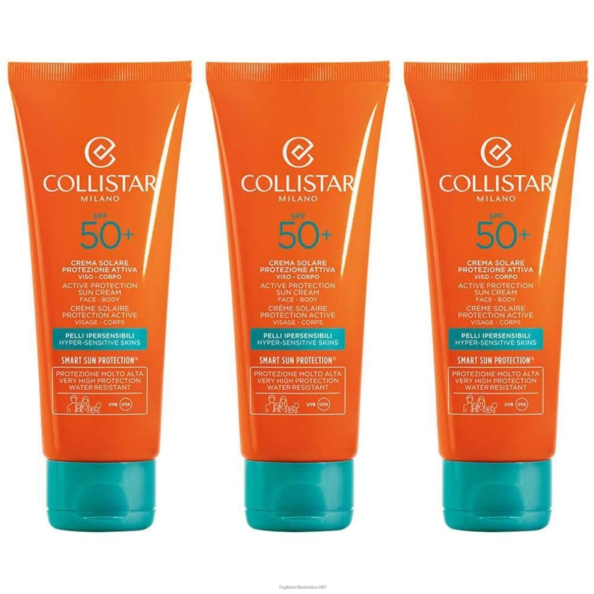 Cerca Prezzi di collistar crema solare protezione attiva viso-corpo spf 50+ 3x100 ml c e acquista online