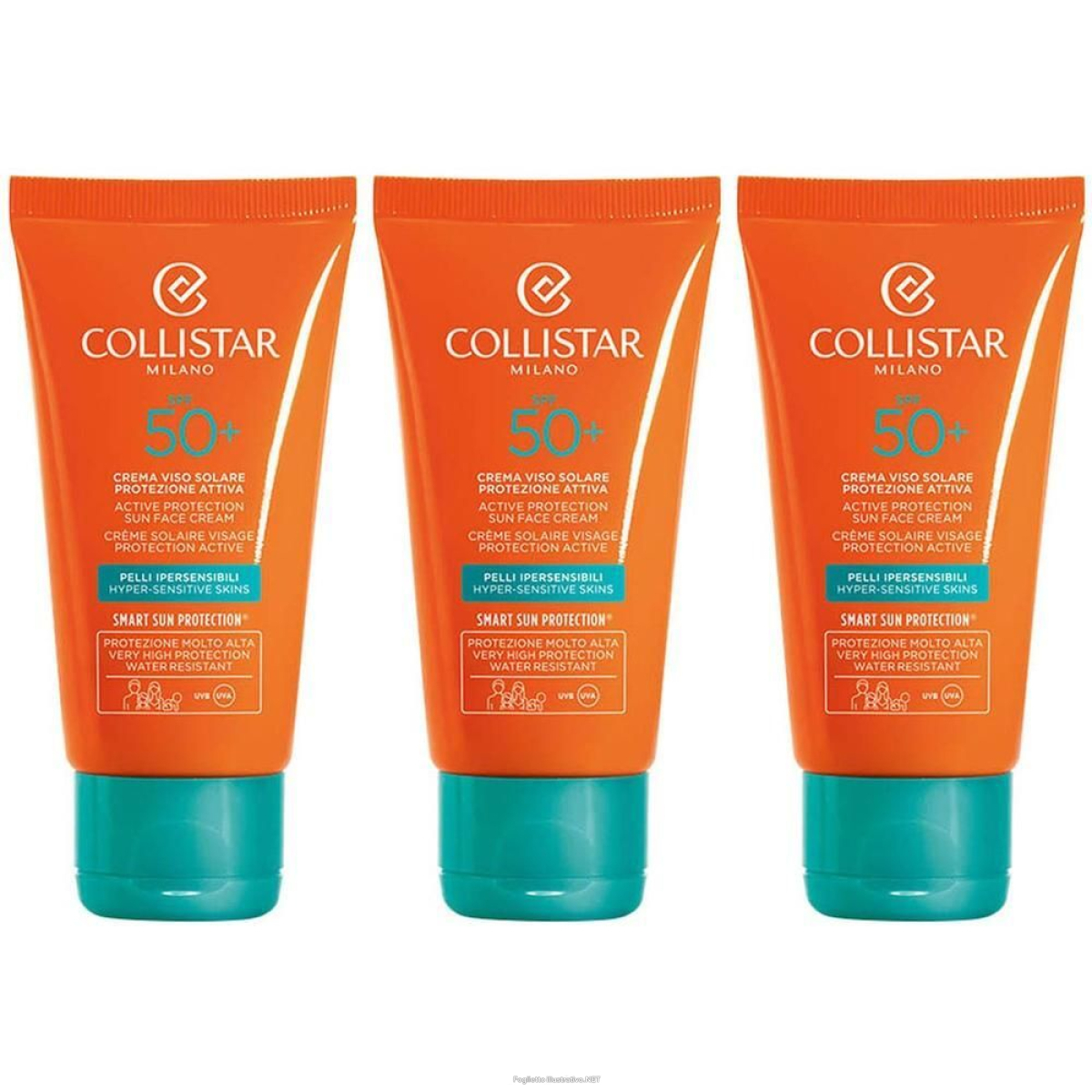 Cerca Prezzi di collistar crema viso solare protezione attiva spf 50+ 3x50 ml e acquista online