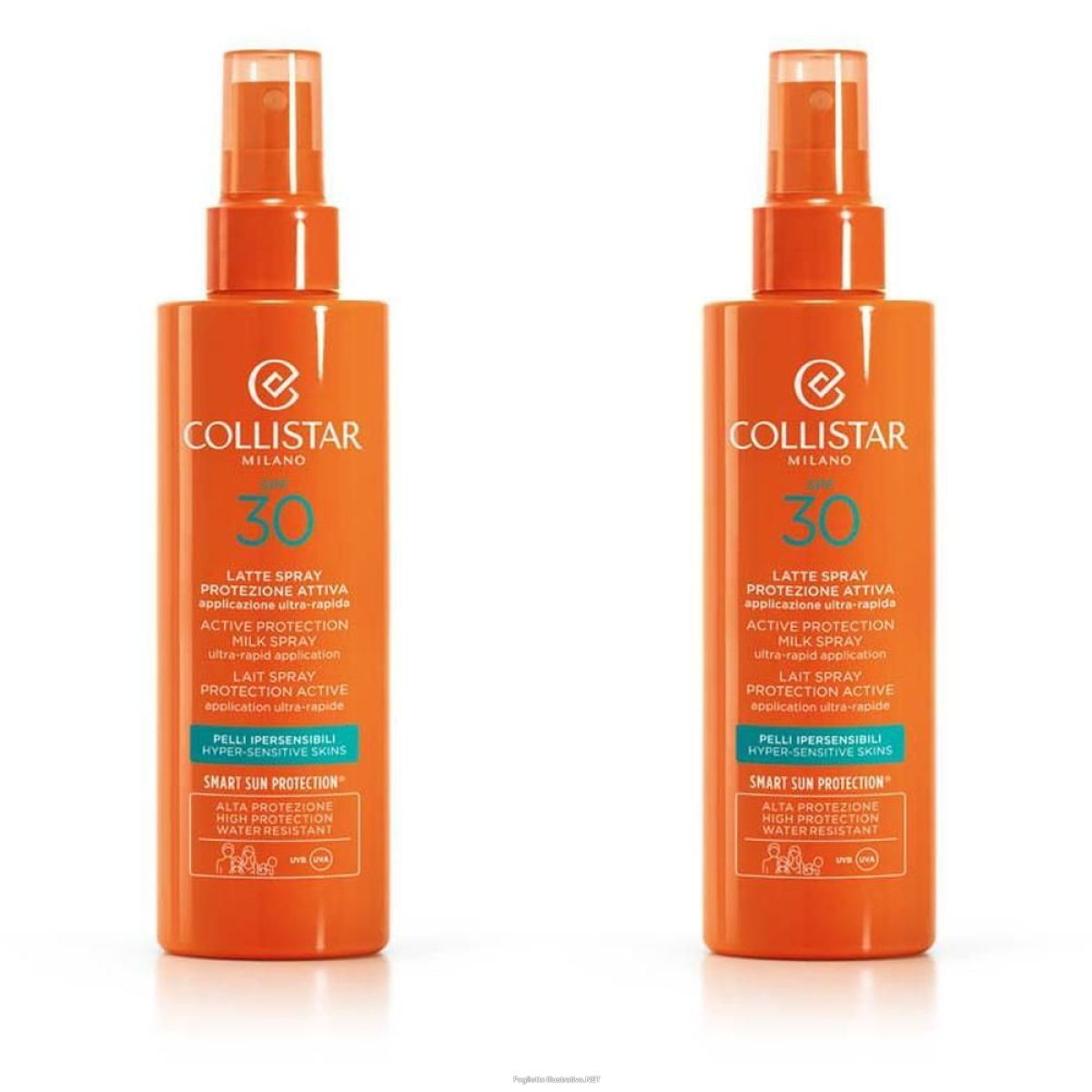 Cerca Prezzi di collistar latte spray protezione attiva pelli ipersensibili spf 30 2x2 e acquista online