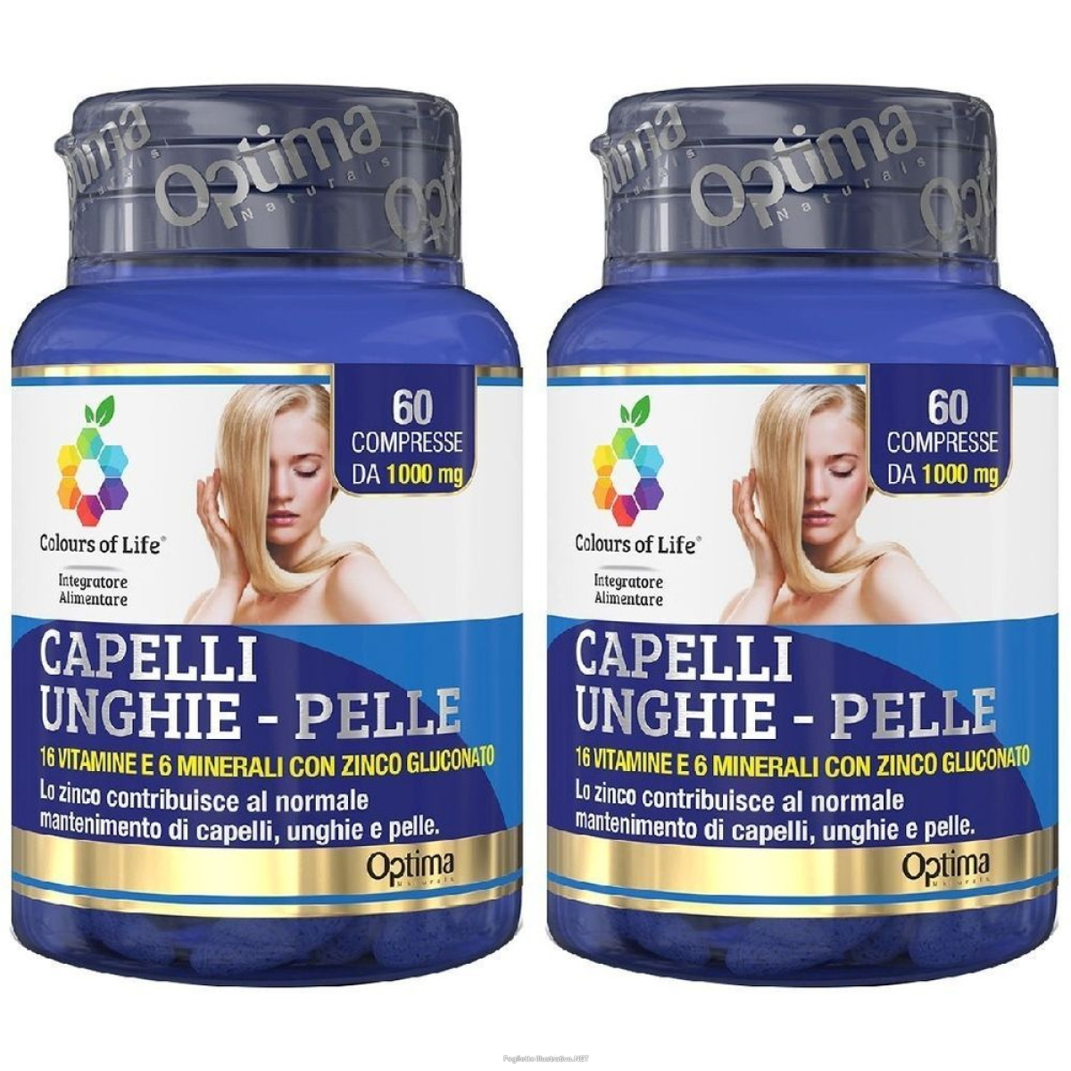 Cerca Prezzi di colours of life® capelli unghie e pelle set da 2 2x60 g compresse e acquista online