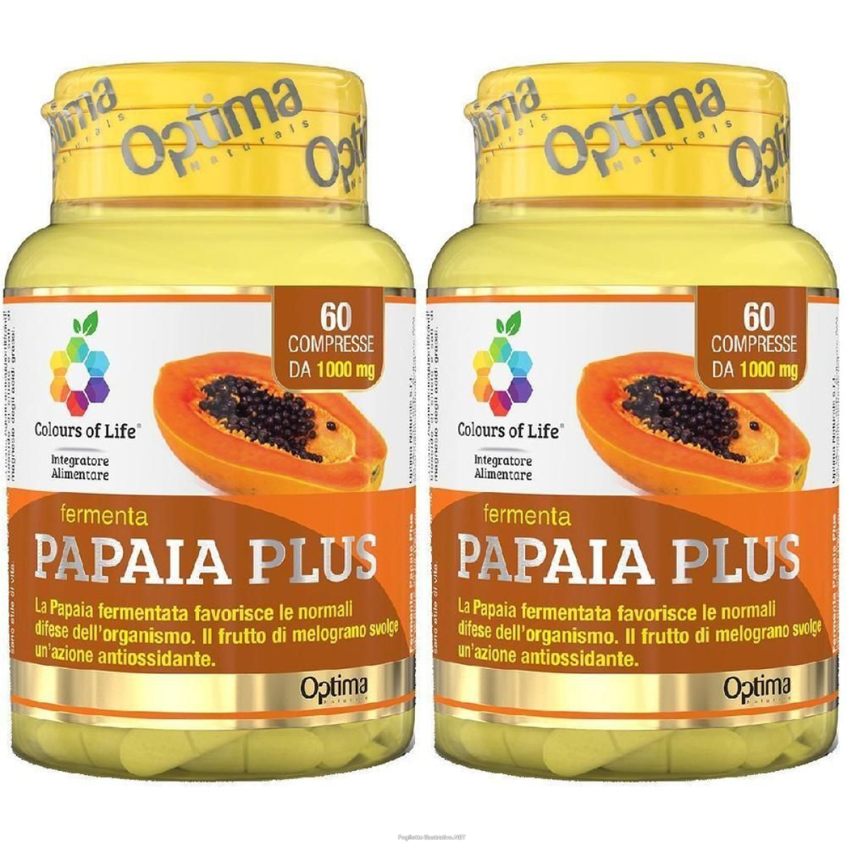 Cerca Prezzi di colours of life fermenta papaia plus 60 compresse 1000 mg 2x60 pz comp e acquista online