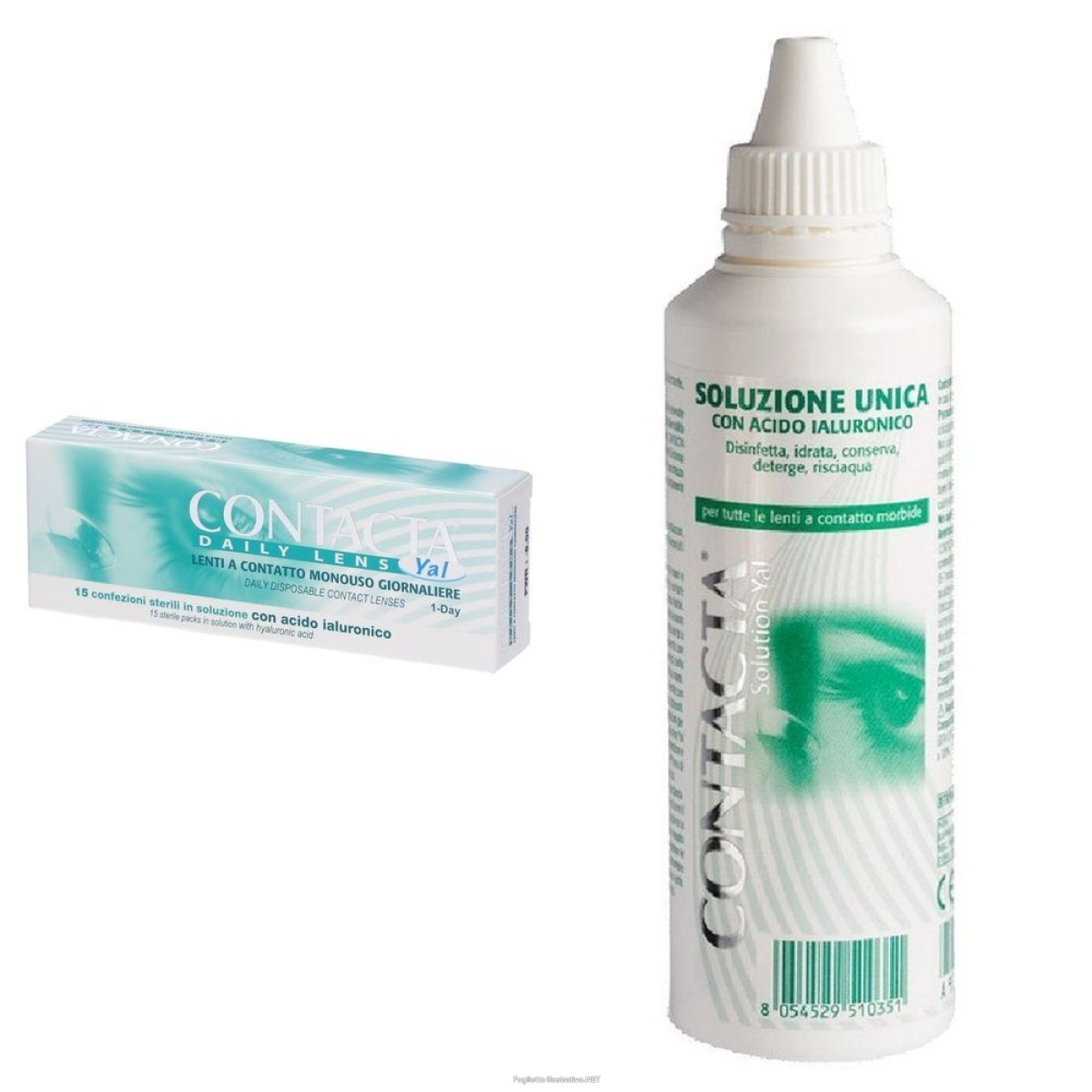 Cerca Prezzi di contacta® daily lens yal -8.00 + soluzione oculare con acido ialuronic e acquista online