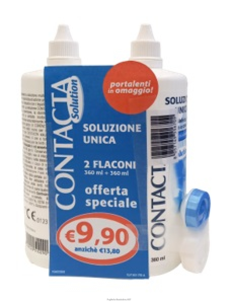 Cerca Prezzi di contacta solution soluzione unica per lenti morbide, disinfezione e idratazione 2x360ml + portalenti e acquista online