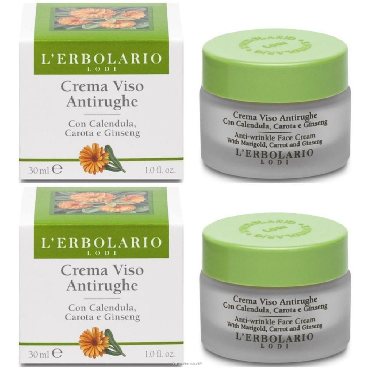 Cerca Prezzi di crema viso antirughe calendula/carota/ginseng 30 ml 2x30 ml e acquista online