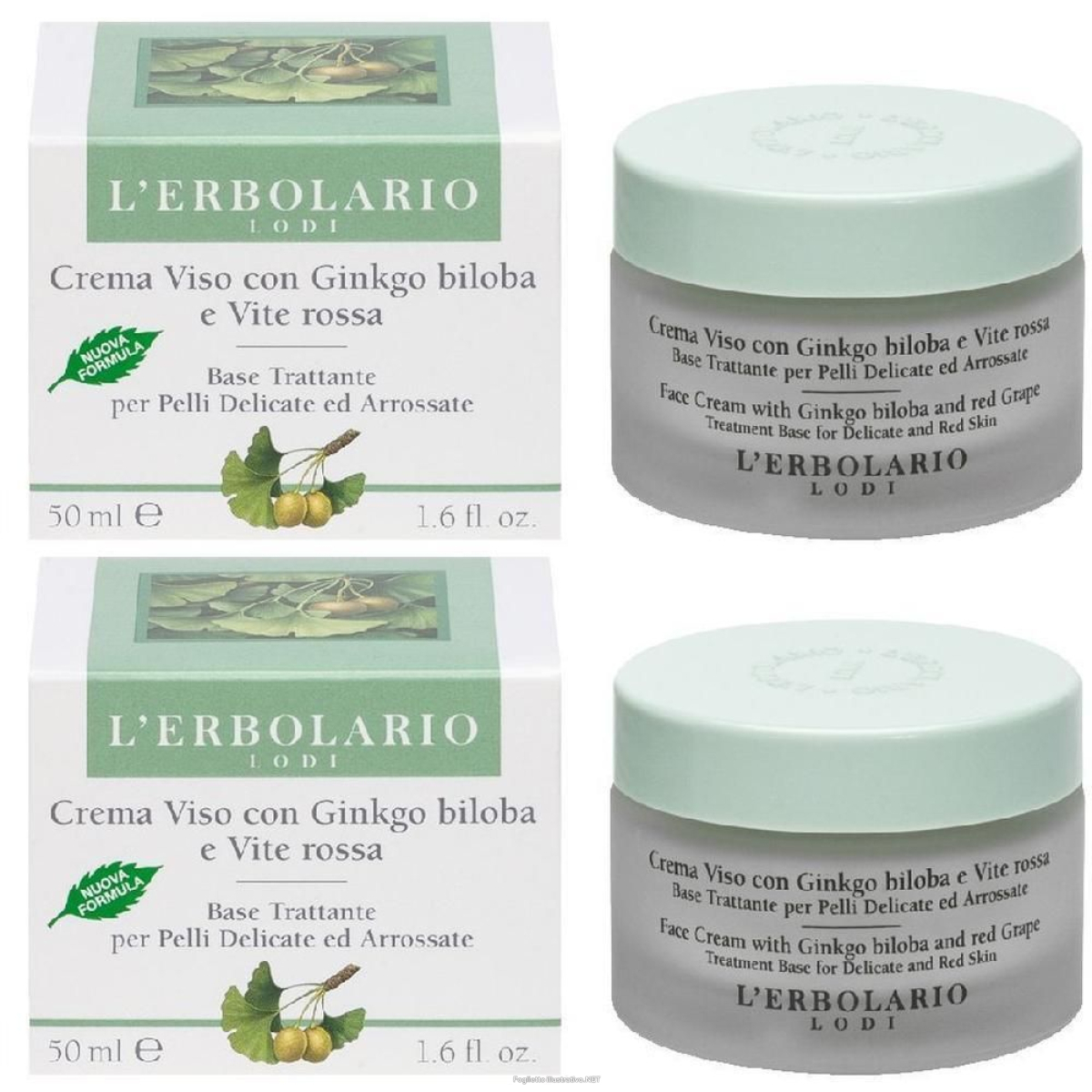 Cerca Prezzi di crema viso ginkgo biloba e vite rossa 50 ml 2x50 ml e acquista online