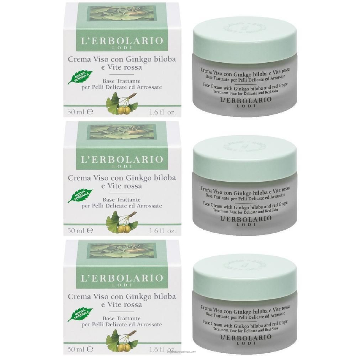 Cerca Prezzi di crema viso ginkgo biloba e vite rossa 50 ml 3x50 ml e acquista online