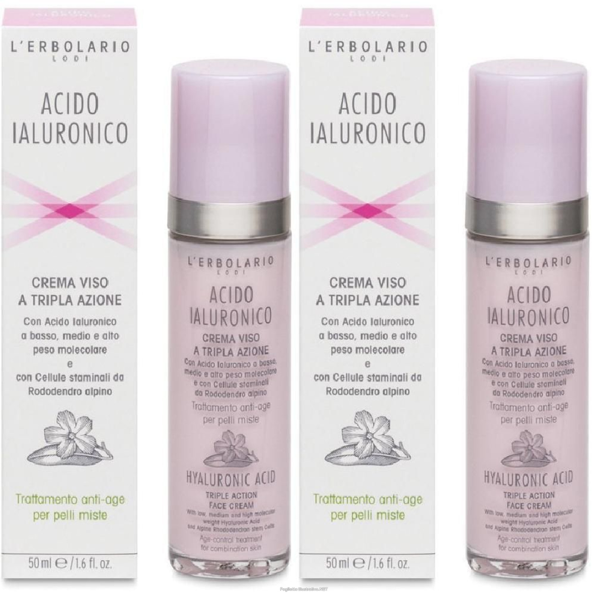 Cerca Prezzi di crema viso per pelli miste acido ialuronico 2x50 ml e acquista online