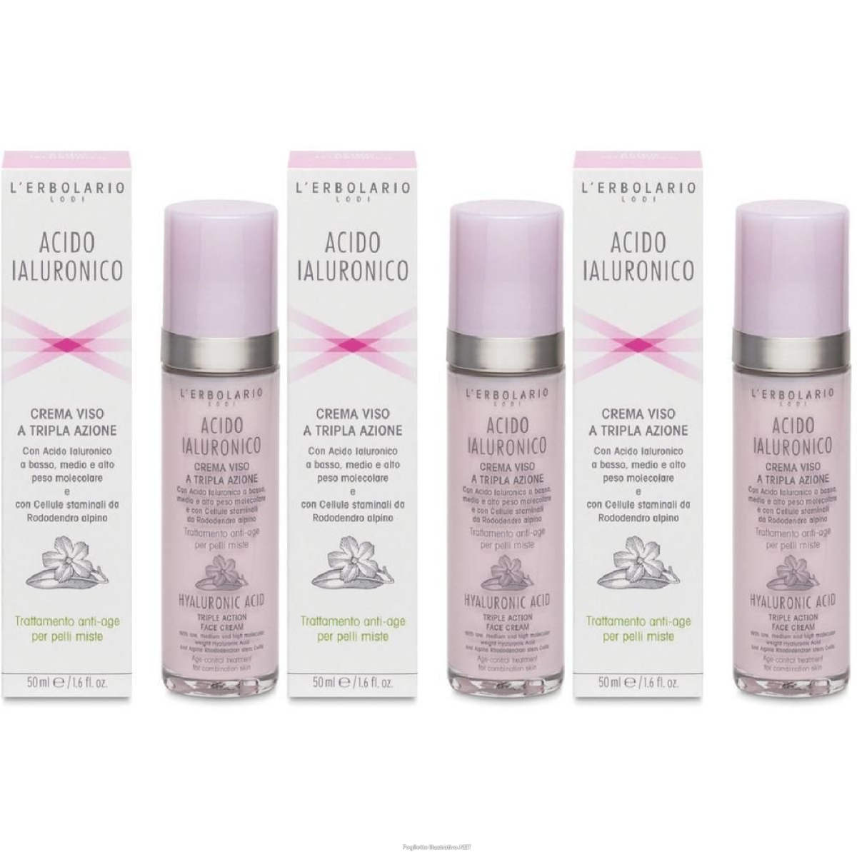 Cerca Prezzi di crema viso per pelli miste acido ialuronico 3x50 ml e acquista online