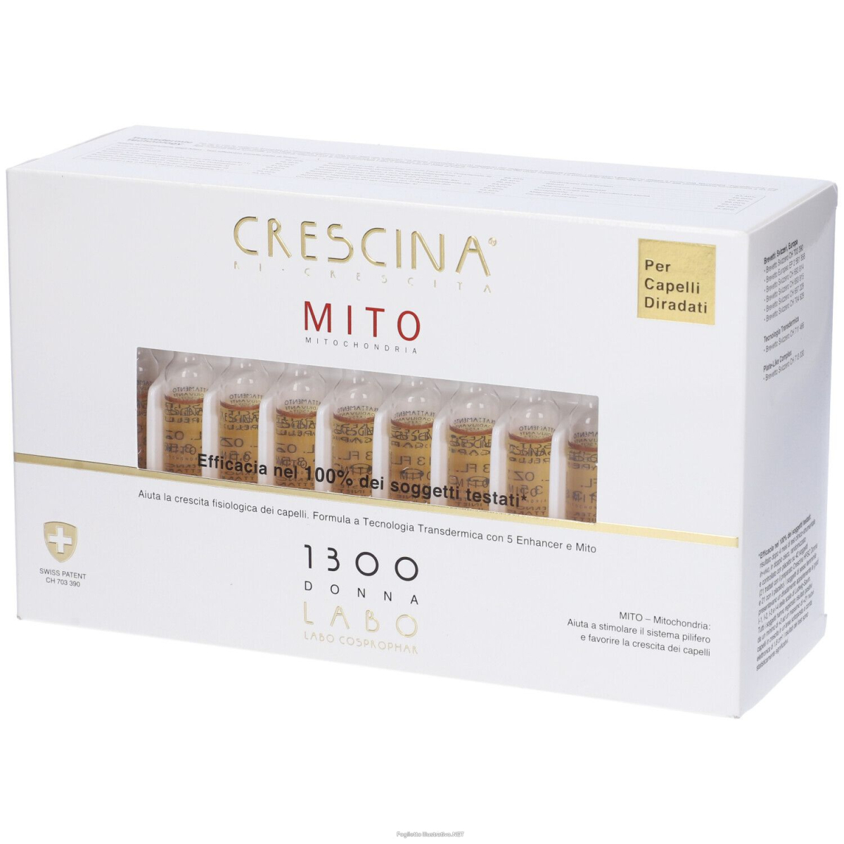 Cerca Prezzi di crescina mito ri-crescita trattamento anticaduta capelli donna 1300 40 fiale e acquista online