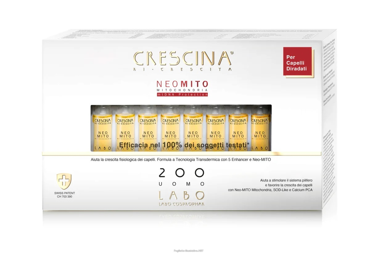 Cerca Prezzi di crescina neomito ricrescita uomo 200 confezione - confezione da  20 fiale e acquista online