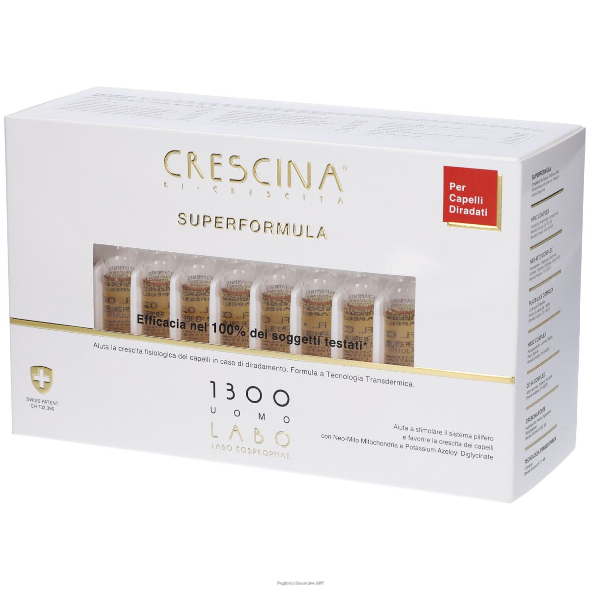 Cerca Prezzi di crescina ri-crescita super formula 1300 uomo 40 fiale – trattamento intensivo diradamento capelli e acquista online