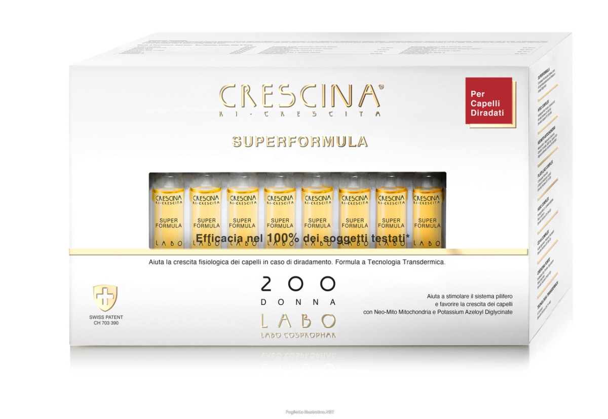 Cerca Prezzi di crescina ri-crescita super formula 200 donna 40 fiale – trattamento ricrescita capelli e acquista online