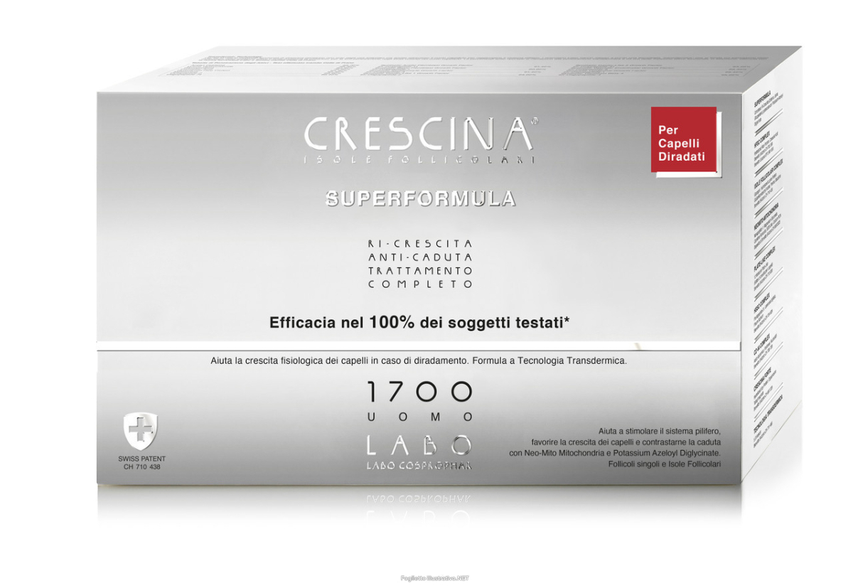 Cerca Prezzi di crescina - superformula isole follicolari 1700 uomo trattamento completo 20+20 fiale e acquista online