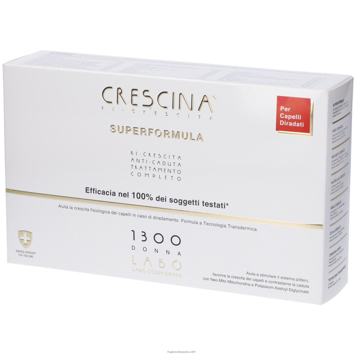 Cerca Prezzi di crescina - superformula ricrescita 1300 donna trattamento completo 10+10 fiale e acquista online