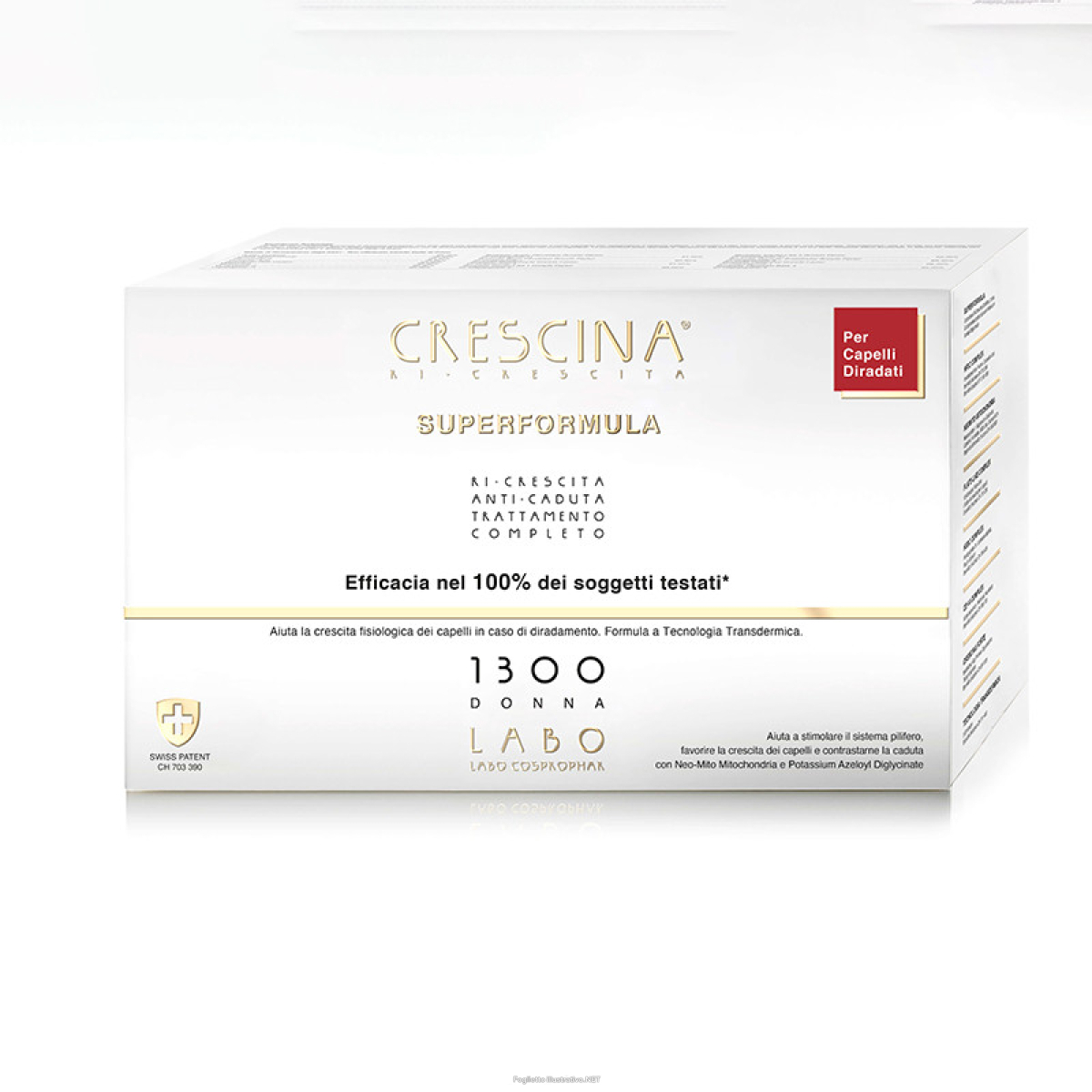 Cerca Prezzi di crescina - superformula ricrescita 1300 donna trattamento completo 20+20 fiale e acquista online
