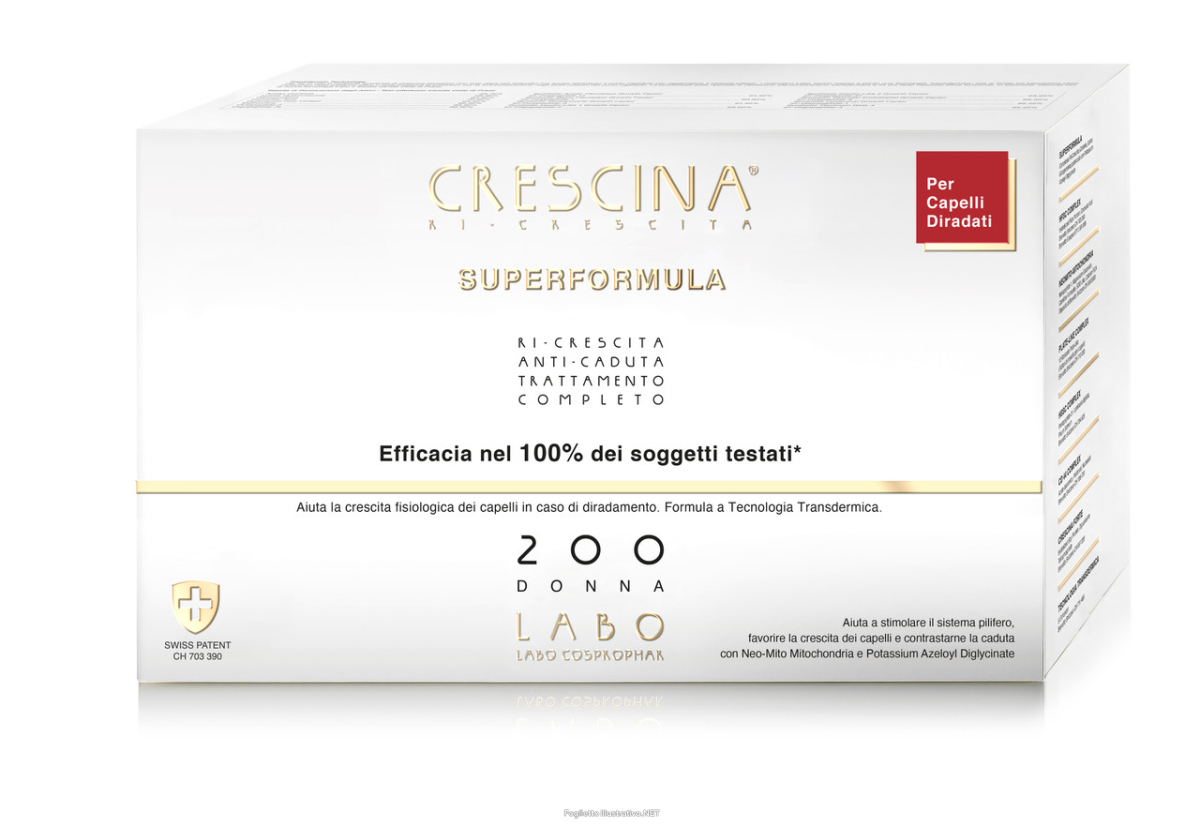 Cerca Prezzi di crescina - superformula ricrescita 200 donna trattamento completo 20+20 fiale e acquista online