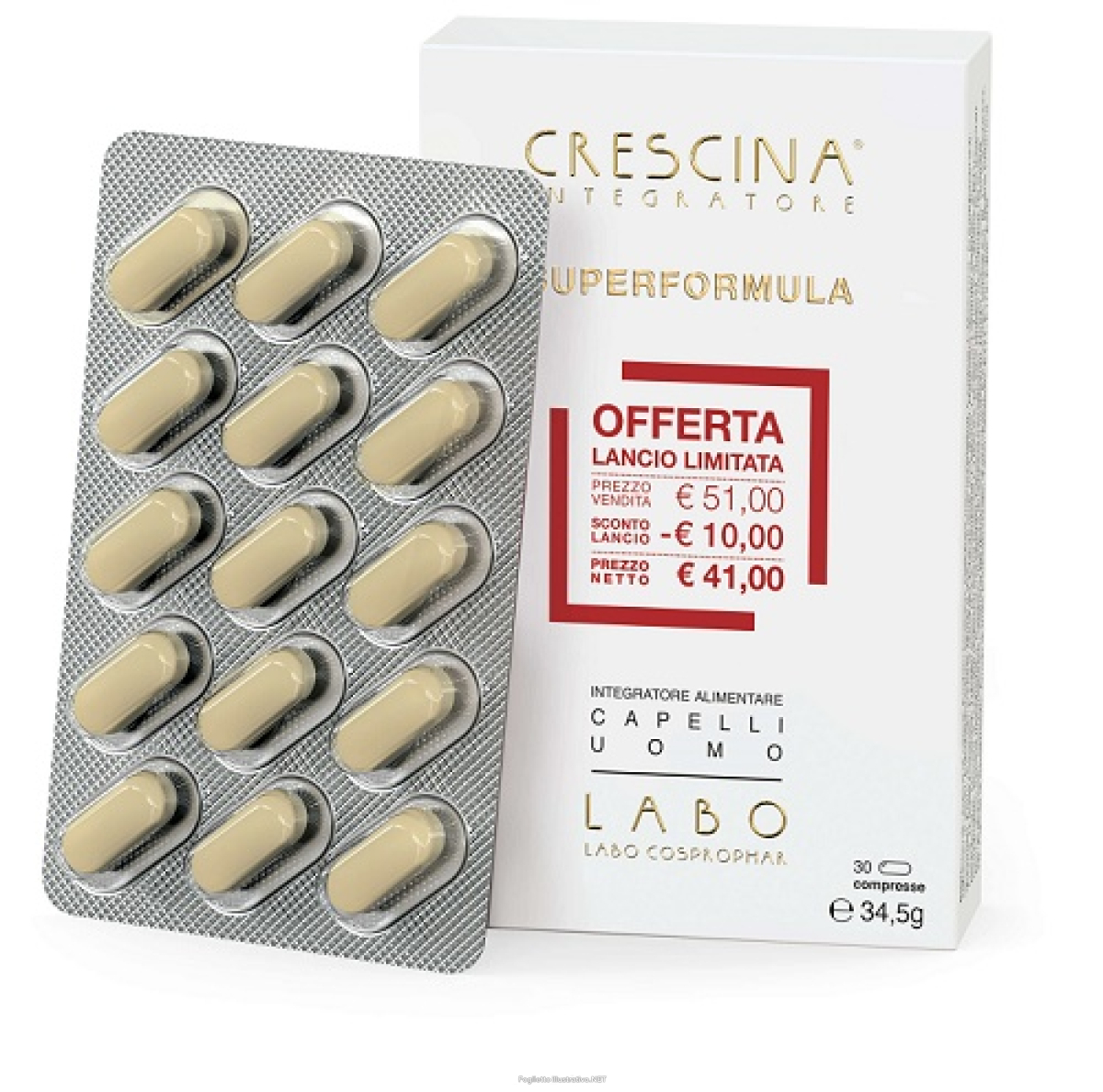 Cerca Prezzi di crescina - superformula ricrescita integratore uomo capelli confezione 30 compresse e acquista online