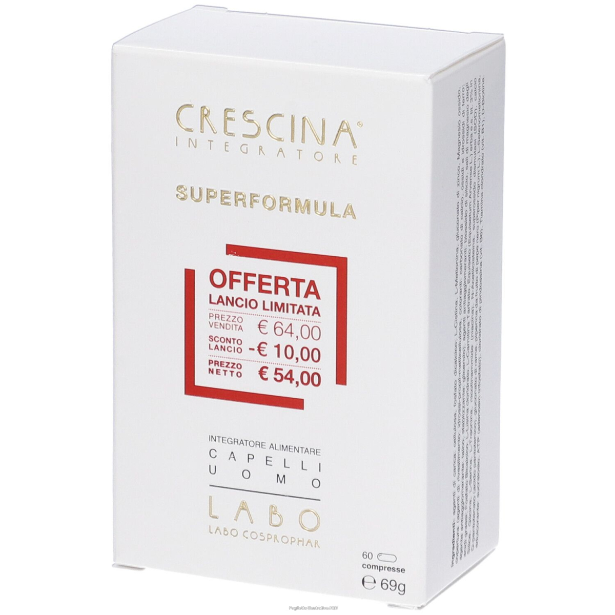 Cerca Prezzi di crescina -  superformula ricrescita integratore uomo capelli confezione 60 compresse e acquista online