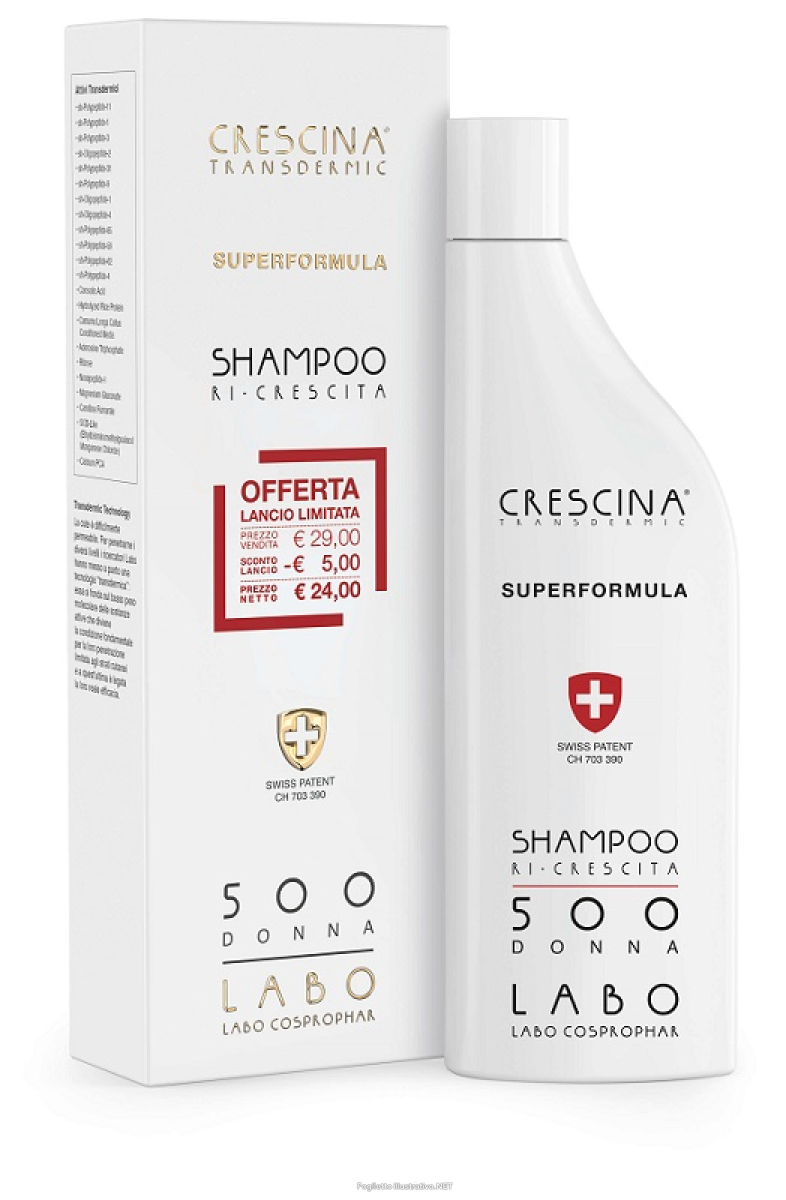 Cerca Prezzi di crescina - superformula ricrescita shampoo 500 donna rinforzante capelli confezione 150 ml e acquista online