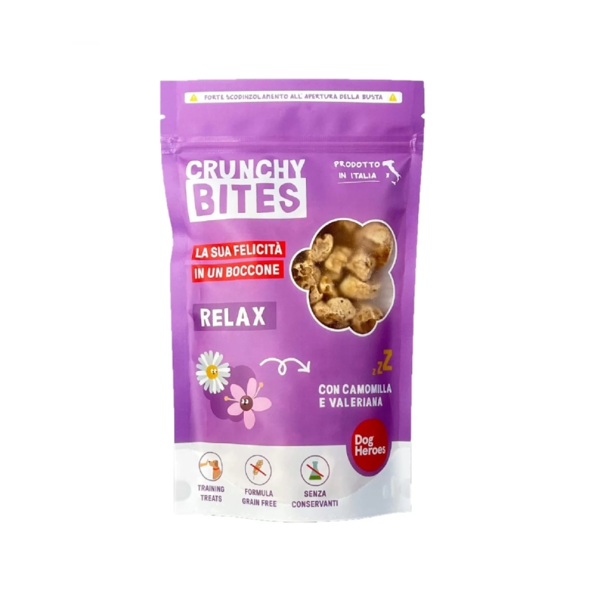 Cerca Prezzi di Crunchy bites relax - snack per cani camomilla e valeriana 80 gr e acquista online