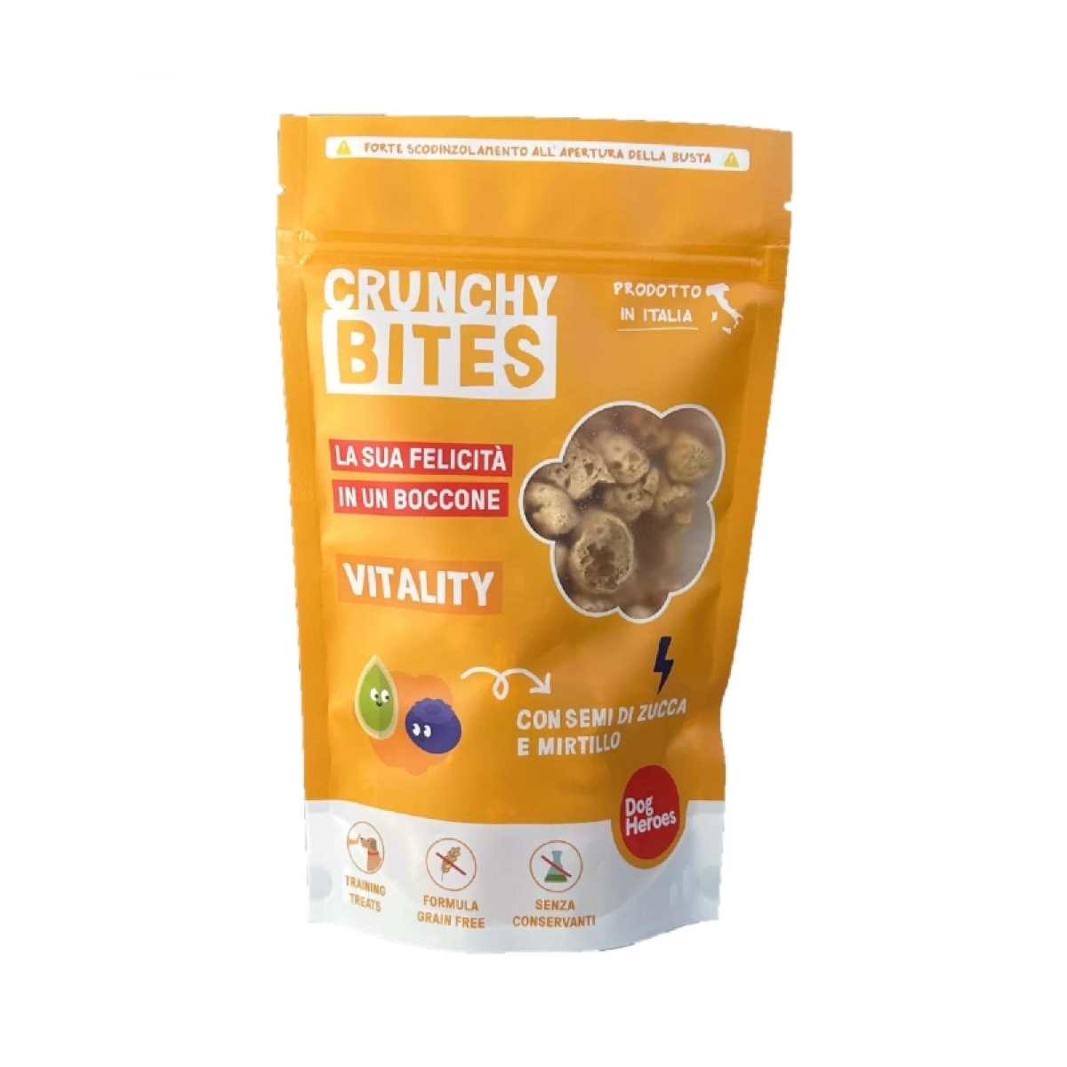 Cerca Prezzi di Crunchy bites vitality - snack per cani semi di zucca e mirtillo 80 gr e acquista online