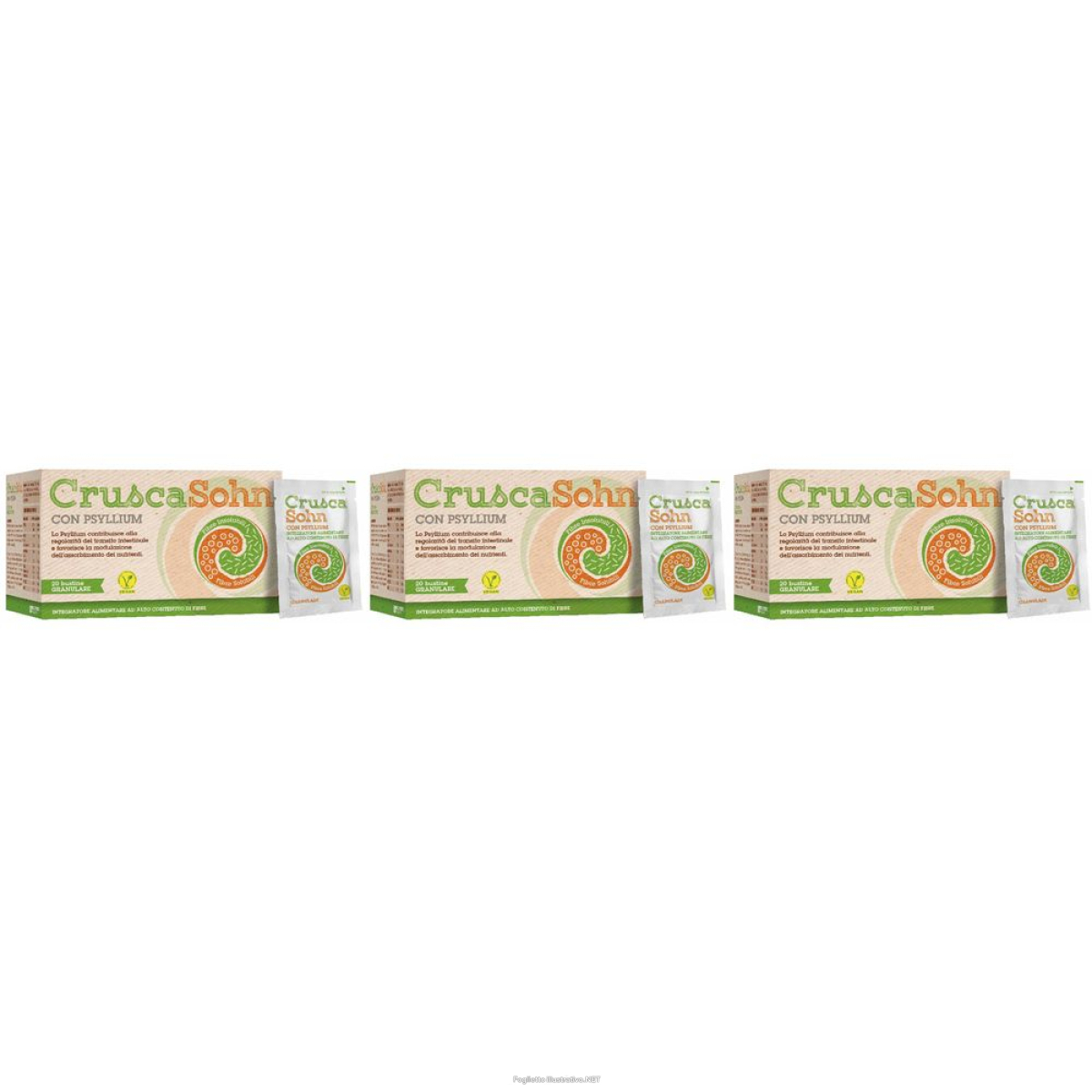 Cerca Prezzi di crusca sohn con psyllium set da 3 3x20 pz bustina e acquista online