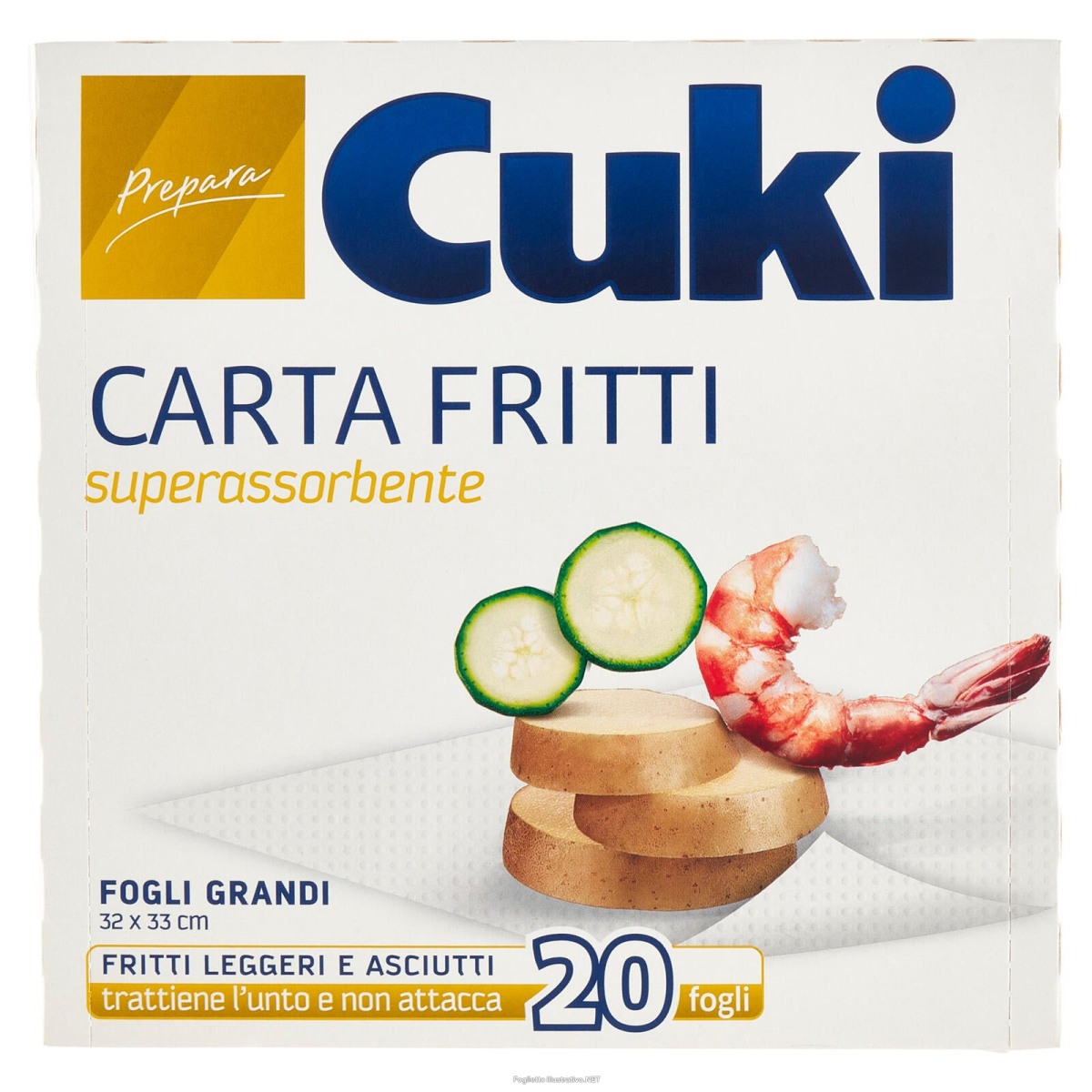 Cerca Prezzi di cuki prepara carta fritti superassorbente in fogli grandi 32 x 33cm 20 pezzi e acquista online