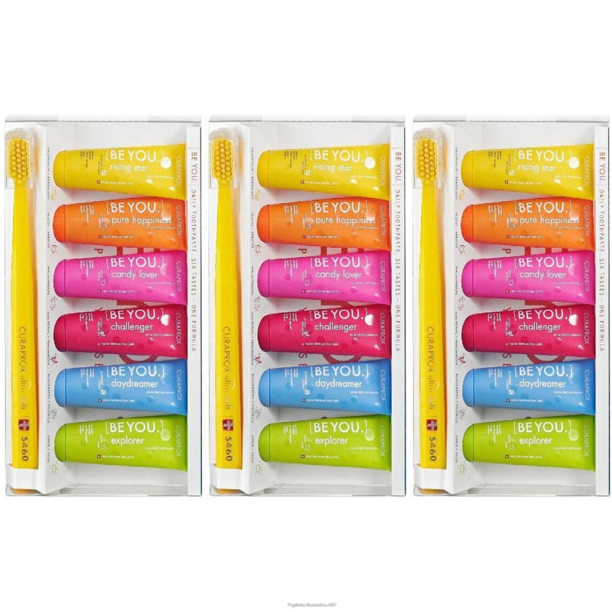 Cerca Prezzi di Curaprox Be You Mixed Set 6 Dentifrici da 10 ml + 1 Spazzolino CS 5460 e acquista online