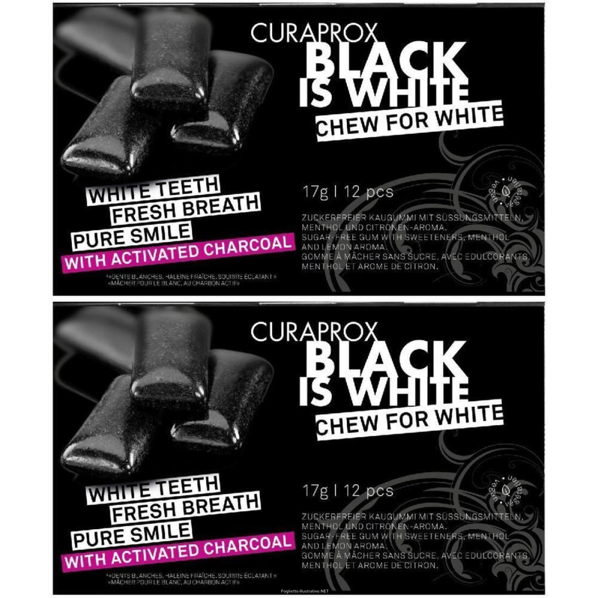Cerca Prezzi di curaprox black is white to go chewing gum sleeve 12 pezzi 2x12 pz gomm e acquista online