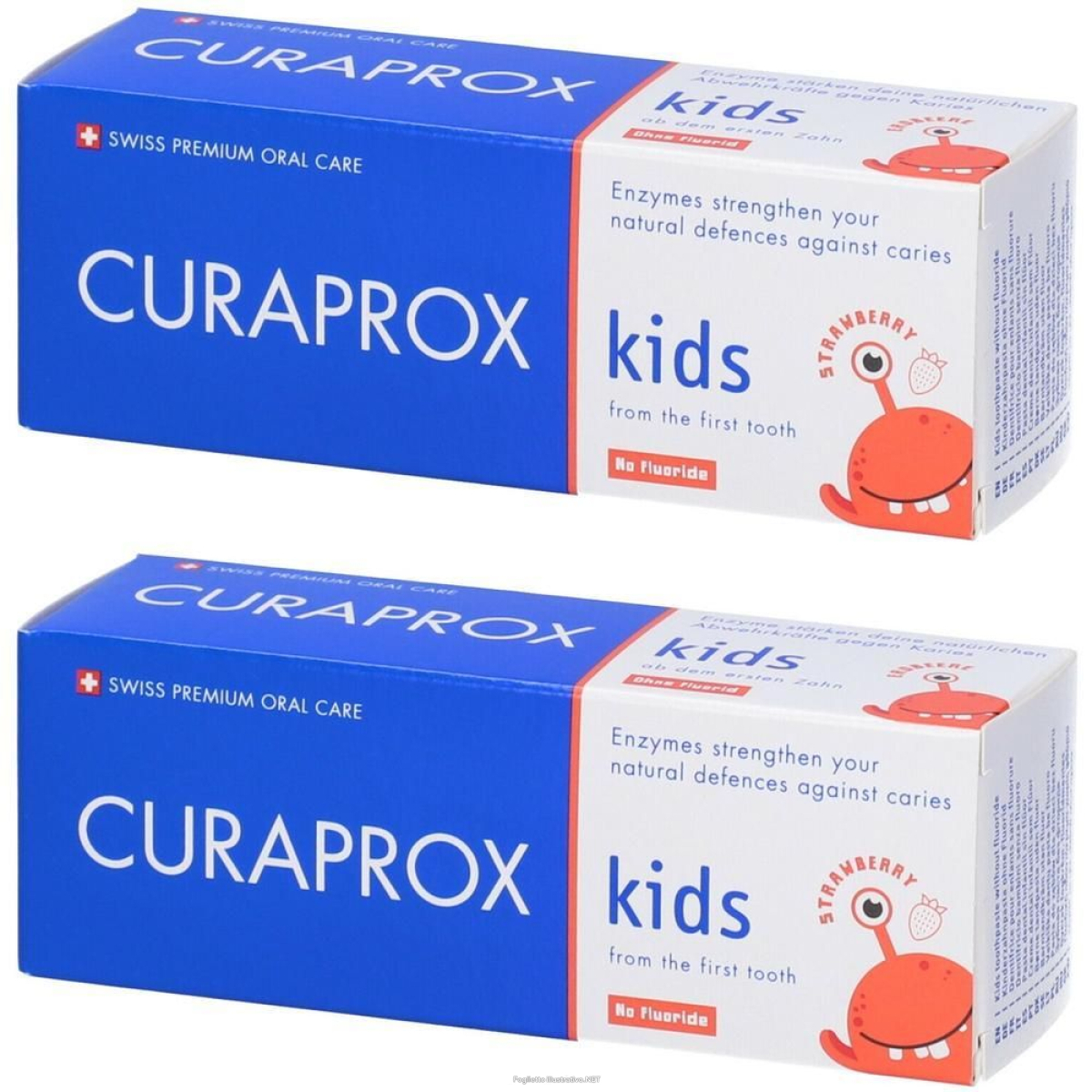 Cerca Prezzi di curaprox kids toothpaste strawberry flavor 0 ppm 2x60 ml e acquista online