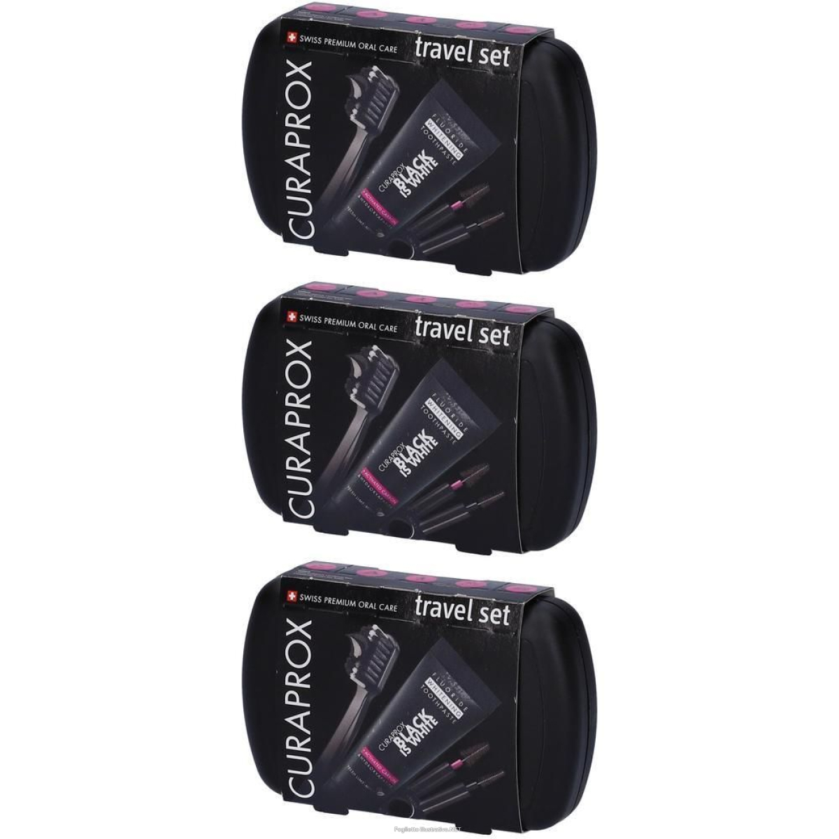 Cerca Prezzi di curaprox travel set black is white 3x1 st e acquista online