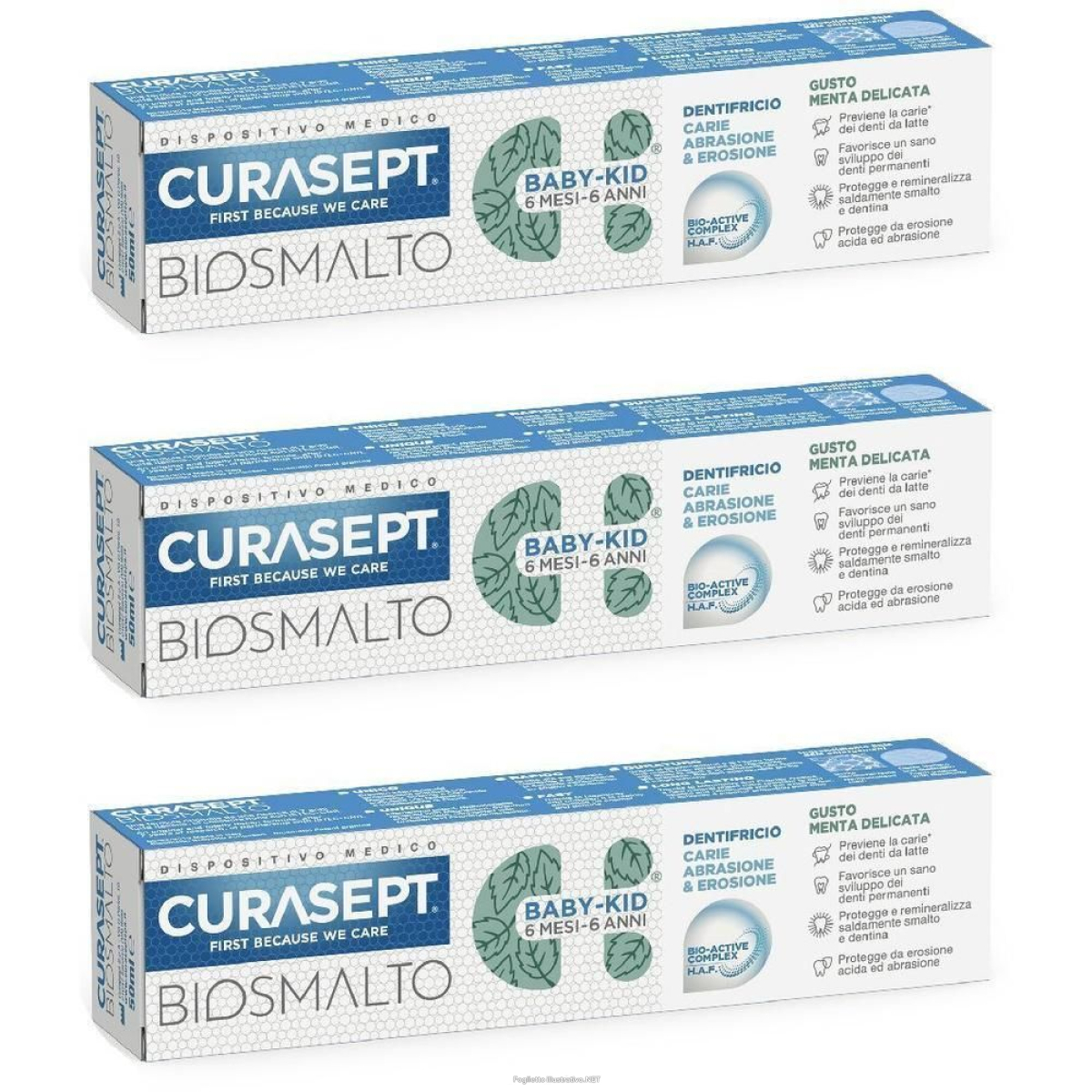 Cerca Prezzi di curasept biosmalto dentifricio baby kid menta carie abrasione & erosio e acquista online