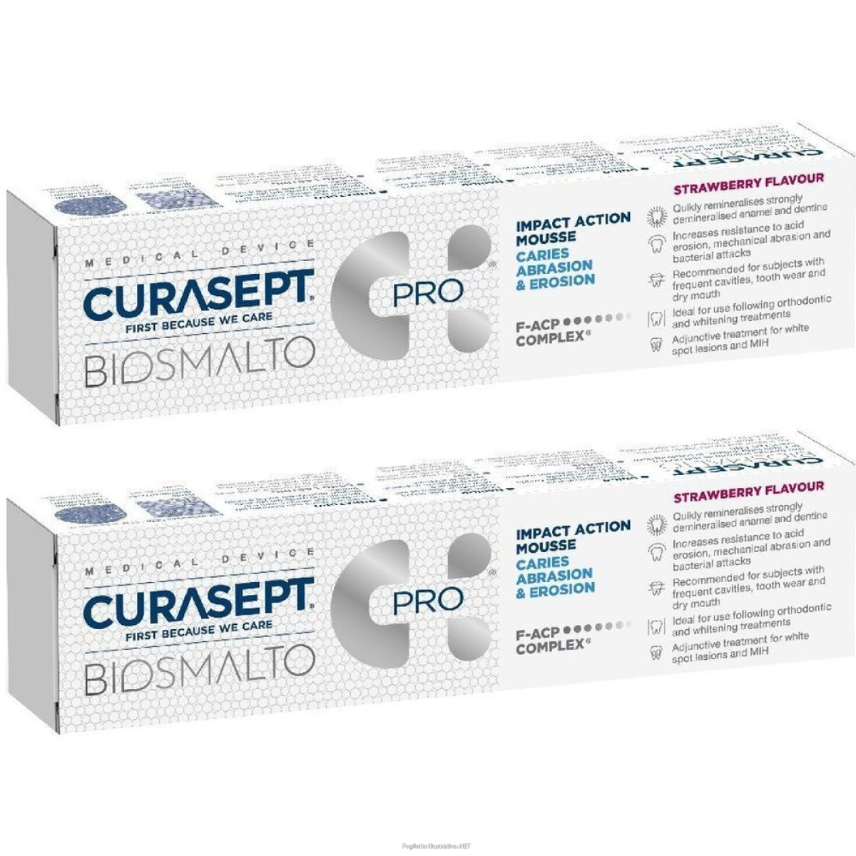 Cerca Prezzi di curasept biosmalto mousse gusto fragola set da 2 2x50 ml dentifricio e acquista online