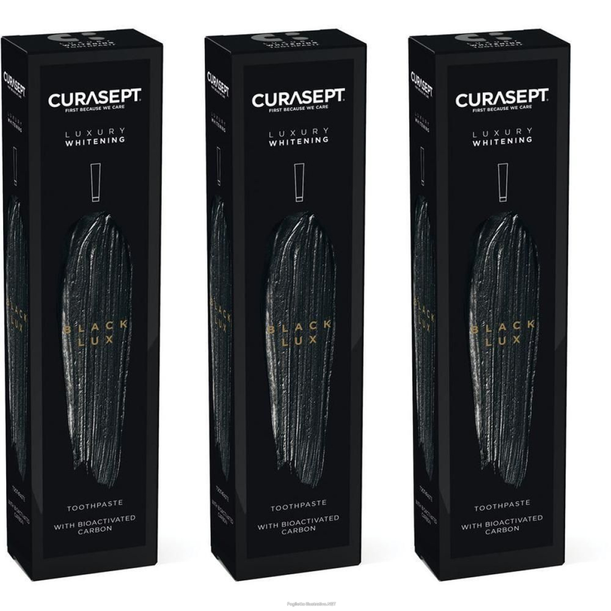 Cerca Prezzi di curasept black luxury whitening dentifricio 3x75 ml e acquista online